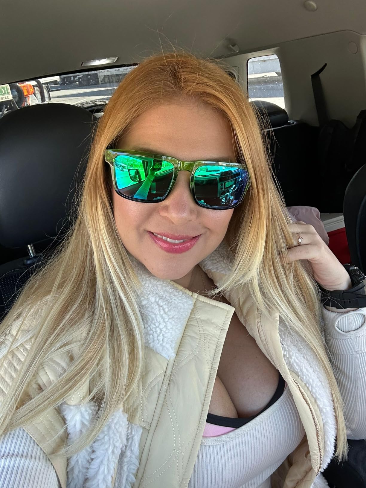 Big Head Sunglasses for Men - 155MM for Large Wide Heads Men's TR90 Ultralight UV400 Protection Glasses customer photo 2