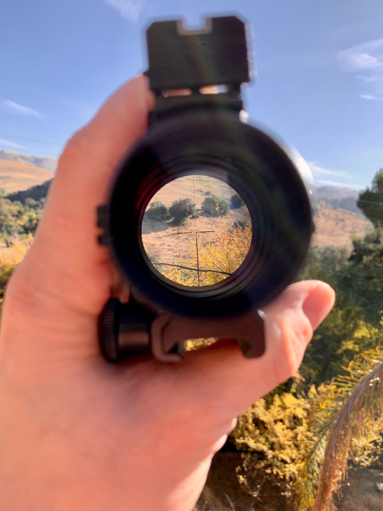 CVLIFE 4x32 Prism Rifle Scope Red & Green & Blue Illuminated Reticle Scope with Fiber Optic Sight & IIIA/2MW Laser Sight customer photo 1