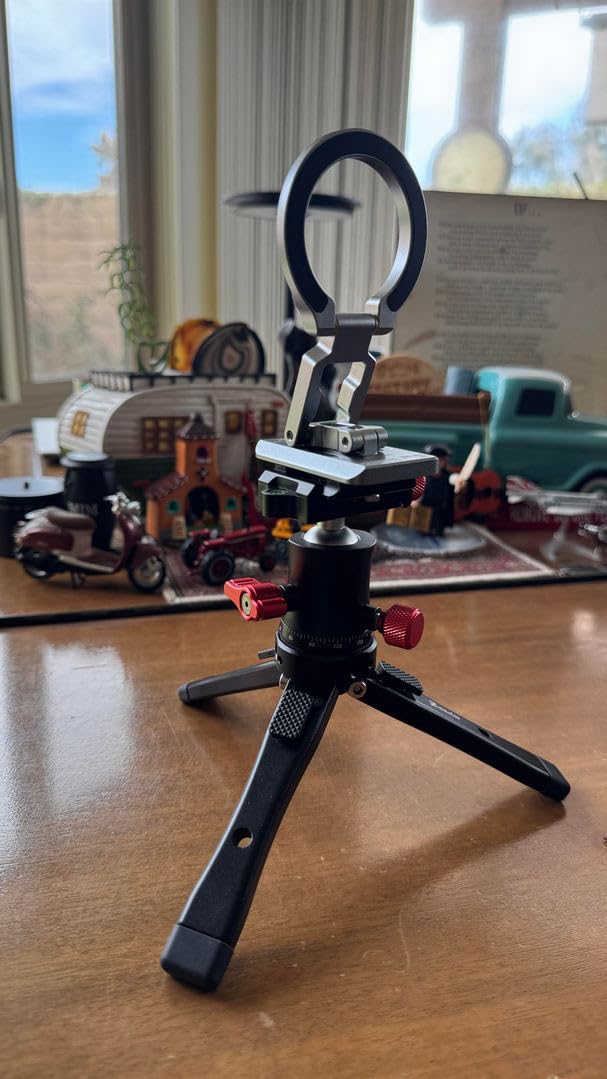 Zeadio Heavy Duty Mini Metal Tripod Stand - Universal Small Table Tripod for Camera, Gimbal, Action Cam, Camcorder, Microphone, LED Light, etc(40kg/88lb Load) customer photo 1