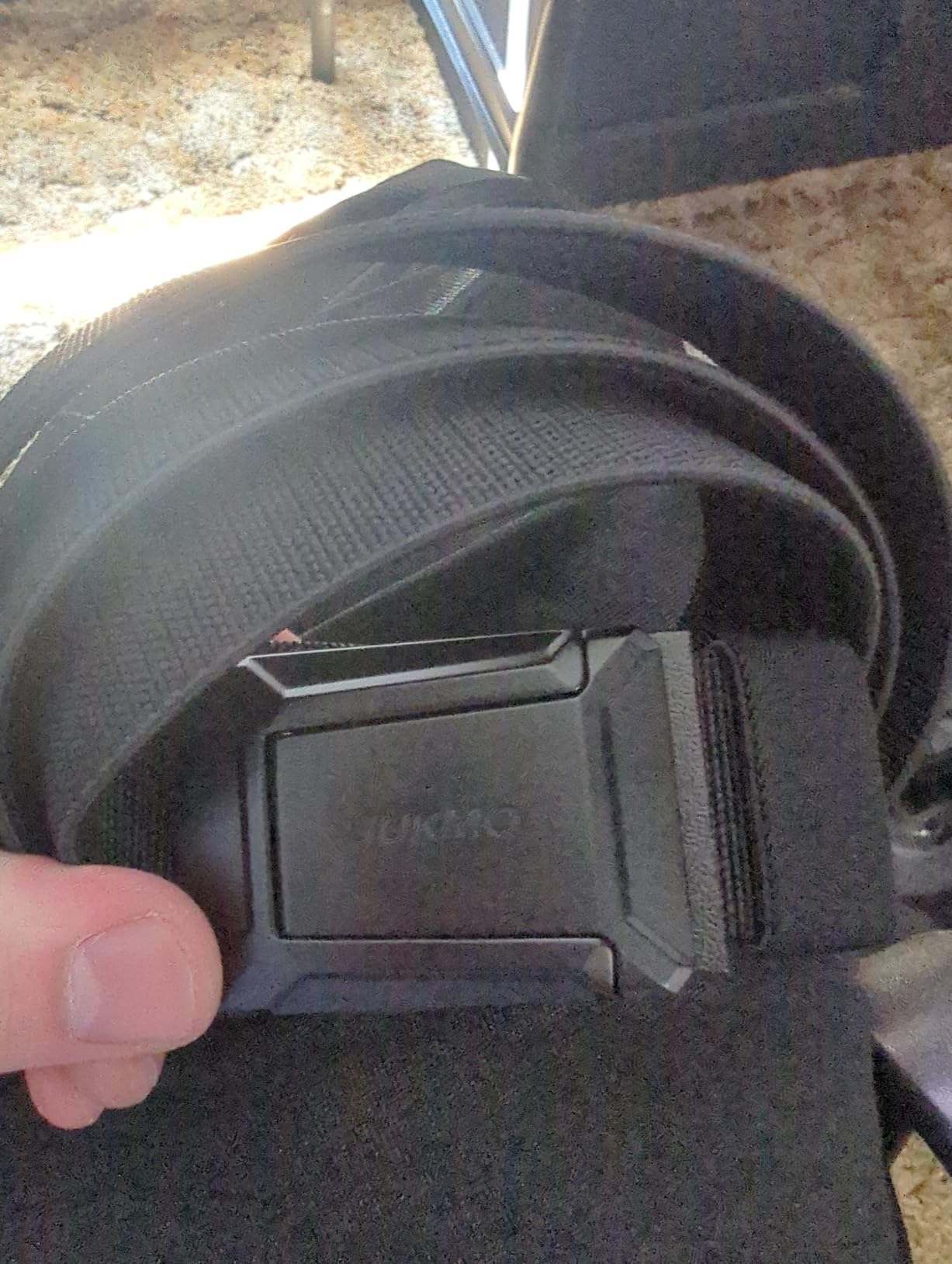 JUKMO Men's Stretch Tactical Belt, 1.5-Inch Elastic Nylon Web with Flip Buckle customer photo 2