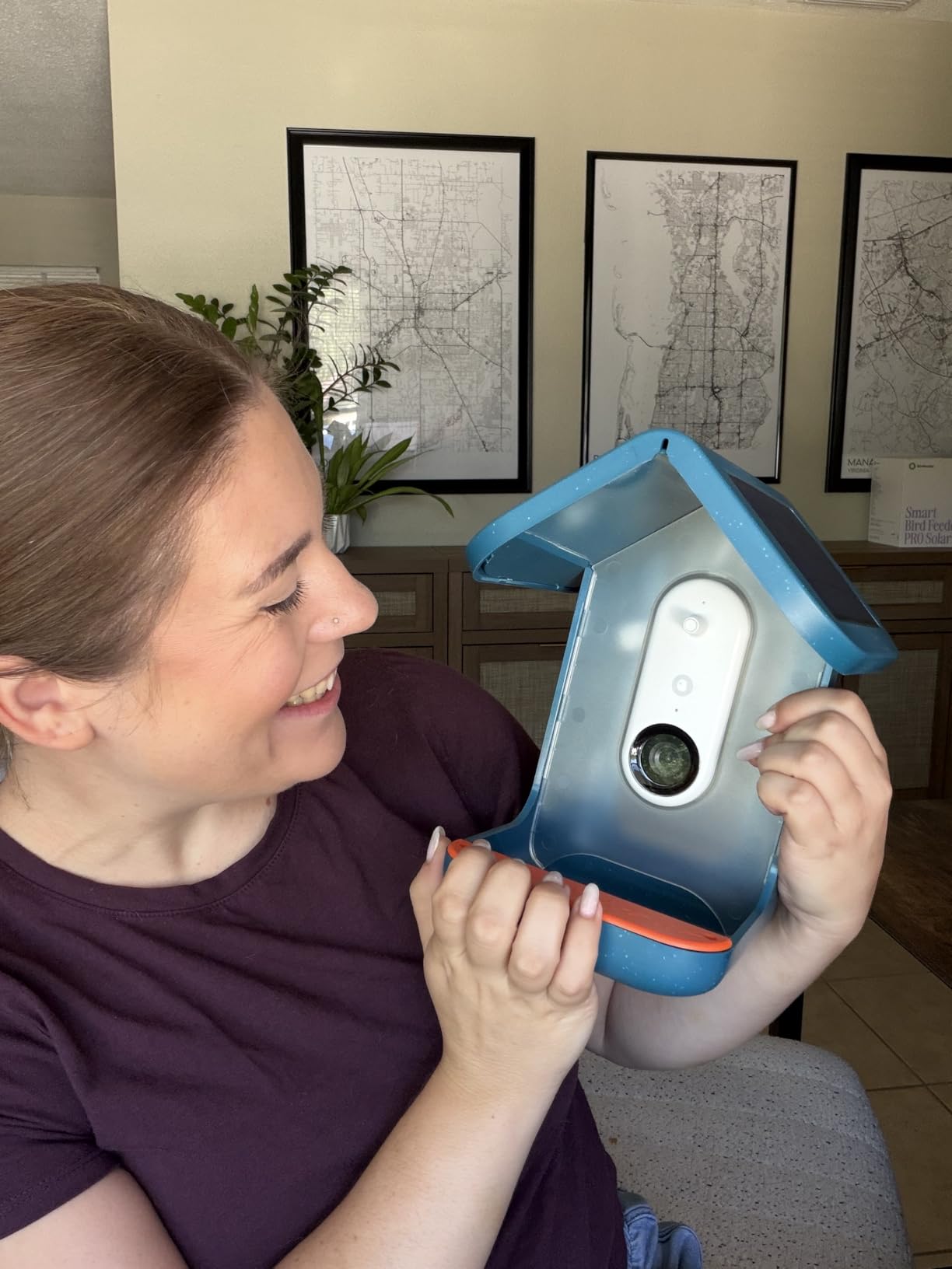 Birdbuddy Pro Solar Smart Bird Feeder with Camera, AI Bird ID, 2K Video | 2K video quality, 5MP Photos, 1/2.7
