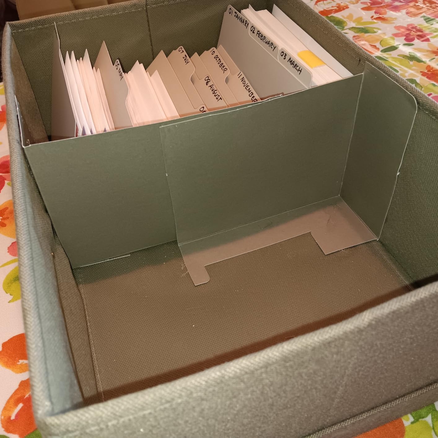 ZICOTO Decorative Photo Storage Box - Sturdy Linen Photo Organizer with Dividers is Perfect to Store up to 1700 Pictures and 4x6 Photos - Portable Scrapbook Storage Containers with Lid customer photo 1