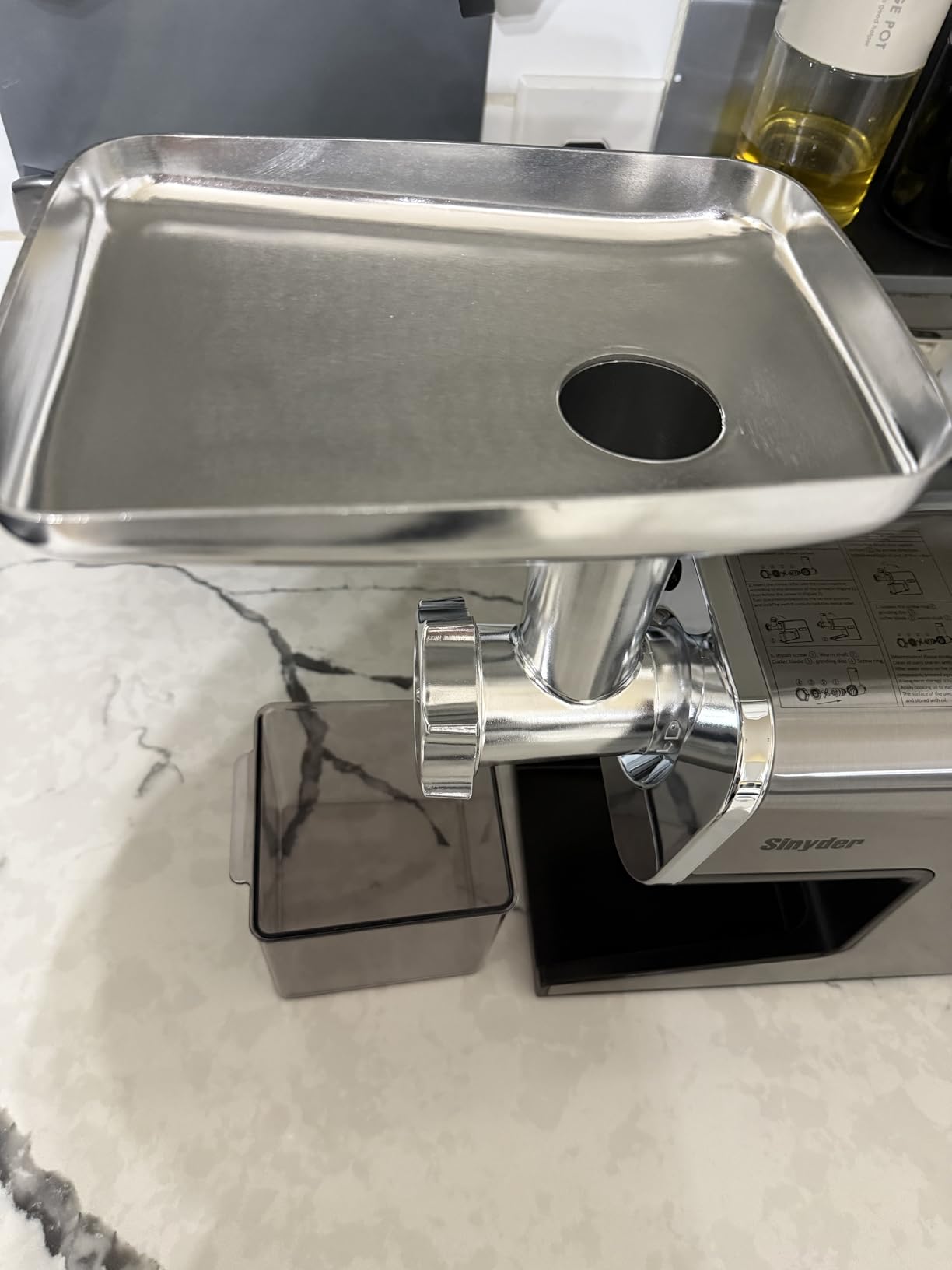Sinyder Electric Meat Grinder,3000 Max Heavy Duty Stainless Steel Meat Mincer with 2 Blades,3 Grinding Plates customer photo 1