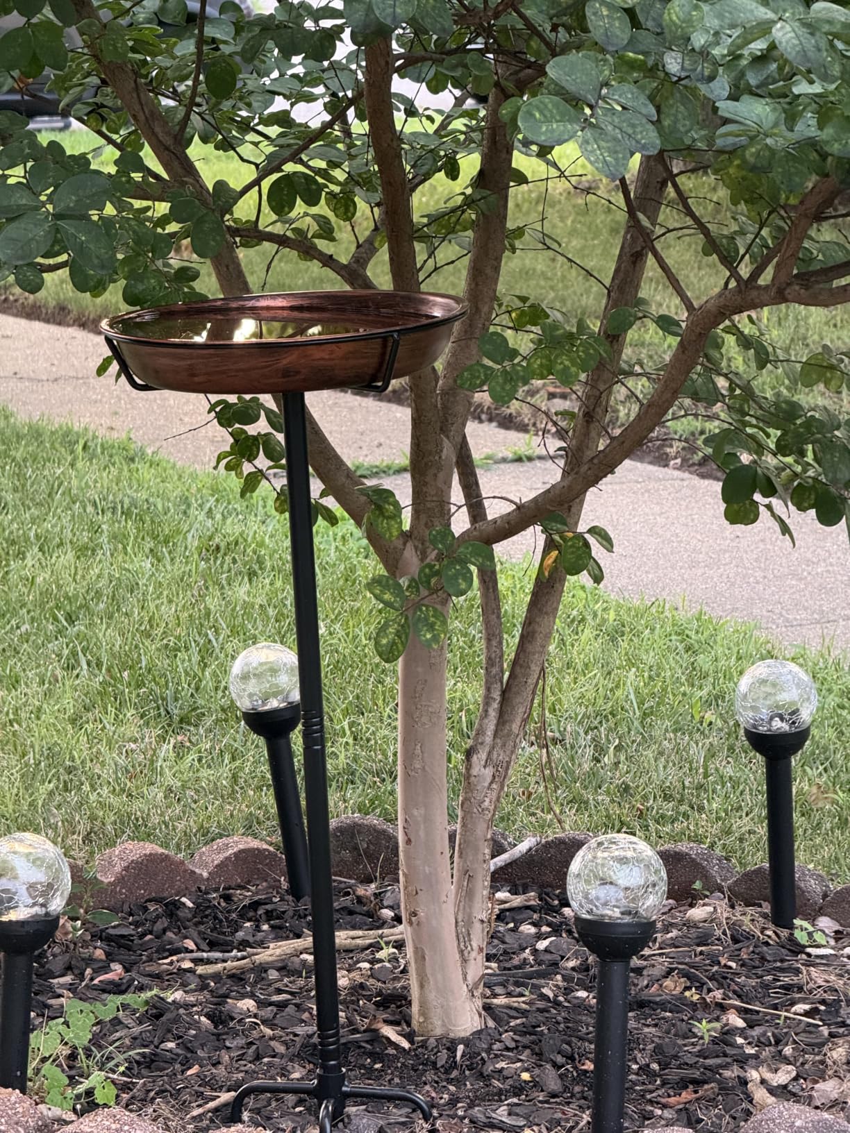 Gtongoko Metal Bird Bath for Outdoors, 34