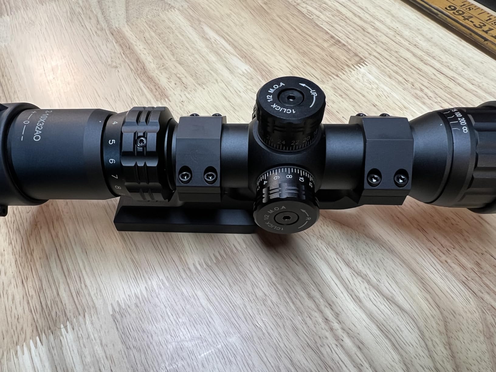 CVLIFE 2-10x32 MPVO AO Rifle Scope with Locking Turret, 5 Levels Red & Green Illumination Reticle, Parallax Adjustment, Second Focal Plane Scopes with 30mm Offset Scope Mount customer photo 2