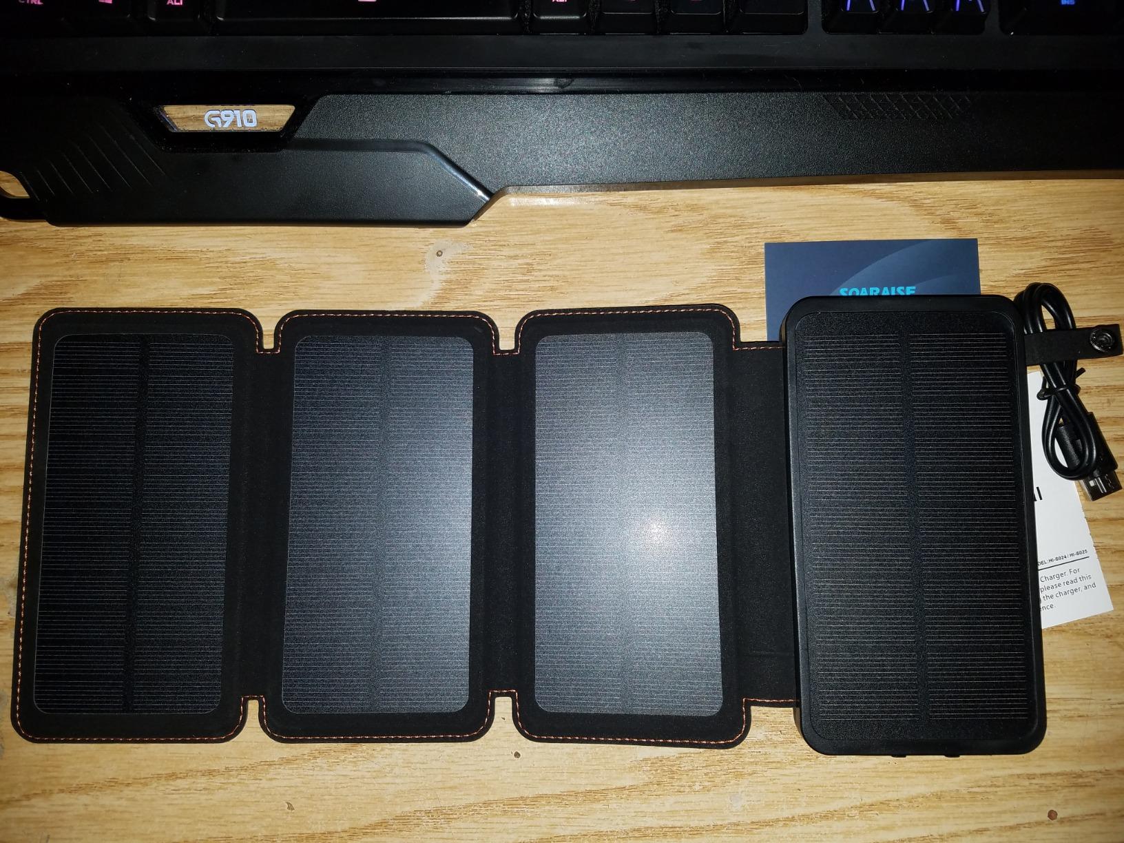 SOARAISE Solar Charger Power Bank - 48000mAh Wireless Portable Charger Built-in 4 Cables and 4 Solar Panels, PD QC 3.0 Fast Charging USB C Battery Pack with Flashlight for Camping Travel customer photo 1