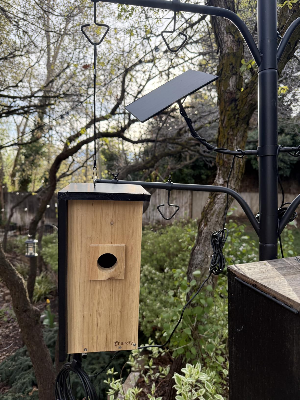 Bird House with Camera & Metal Cladding, Lifetime Free AI Bird ID | Remote Control & Solar Powered, 1080P FHD & Night Vision, Fits Bluebirds/Finches/Wrens/Chickadees, Great Gift for Bird Lovers customer photo 2