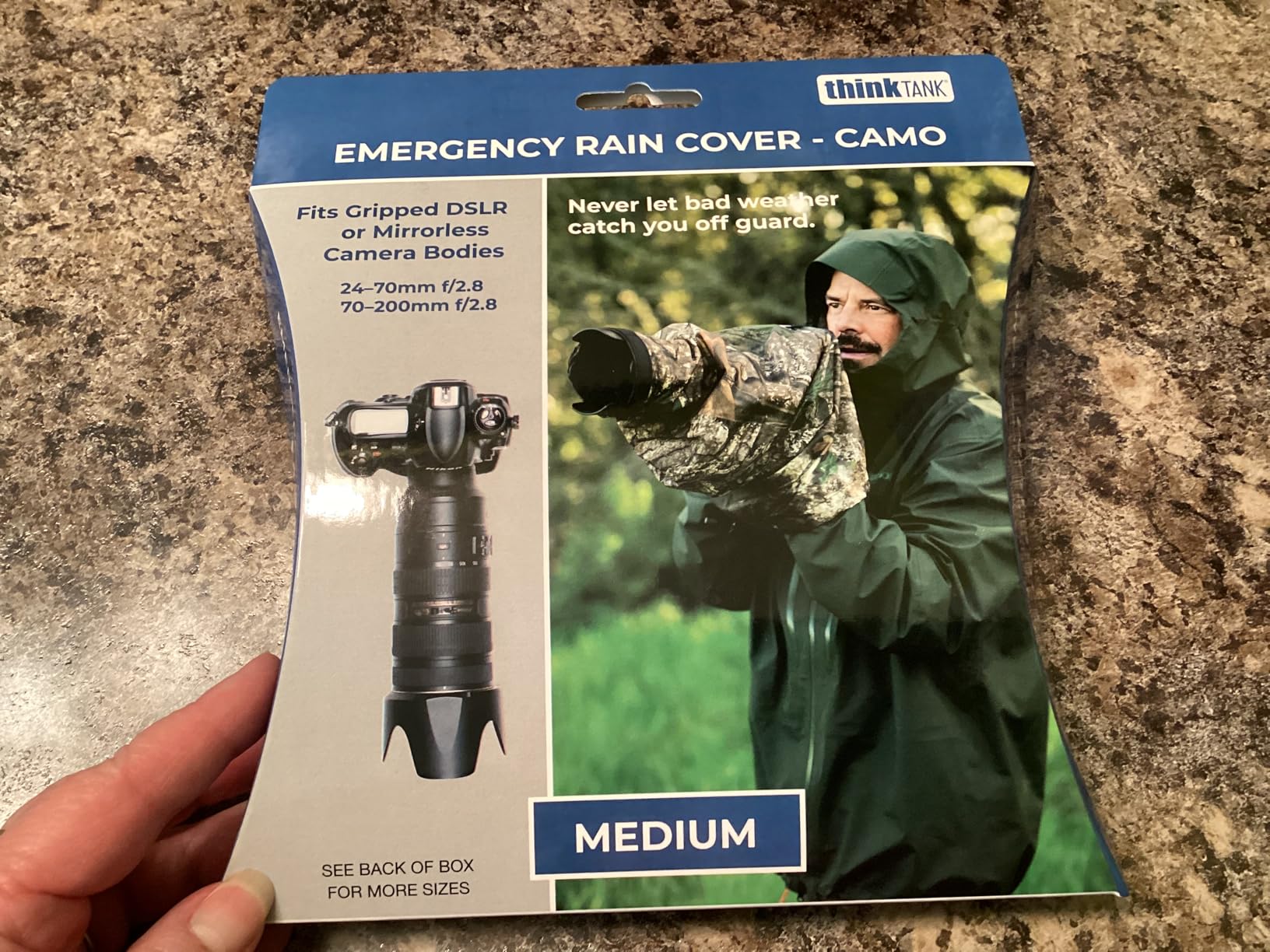 Think Tank Photo Emergency Rain Covers for DSLR and Mirrorless Cameras with 70-200mm Lens - Medium (Realtree APX Camouflage) customer photo 2