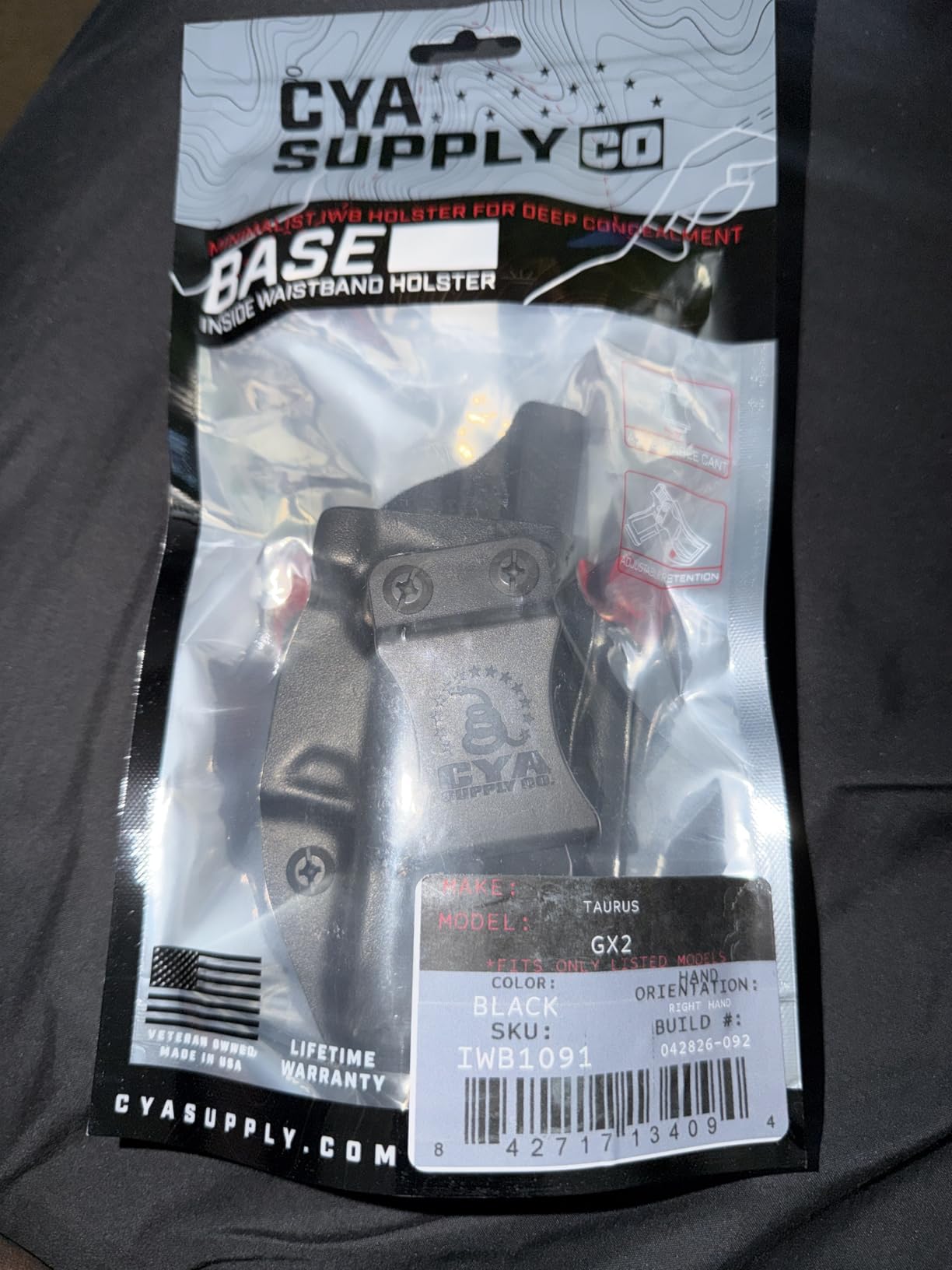 Base IWB Concealed Carry Holster Veteran Owned Made in USA customer photo 1