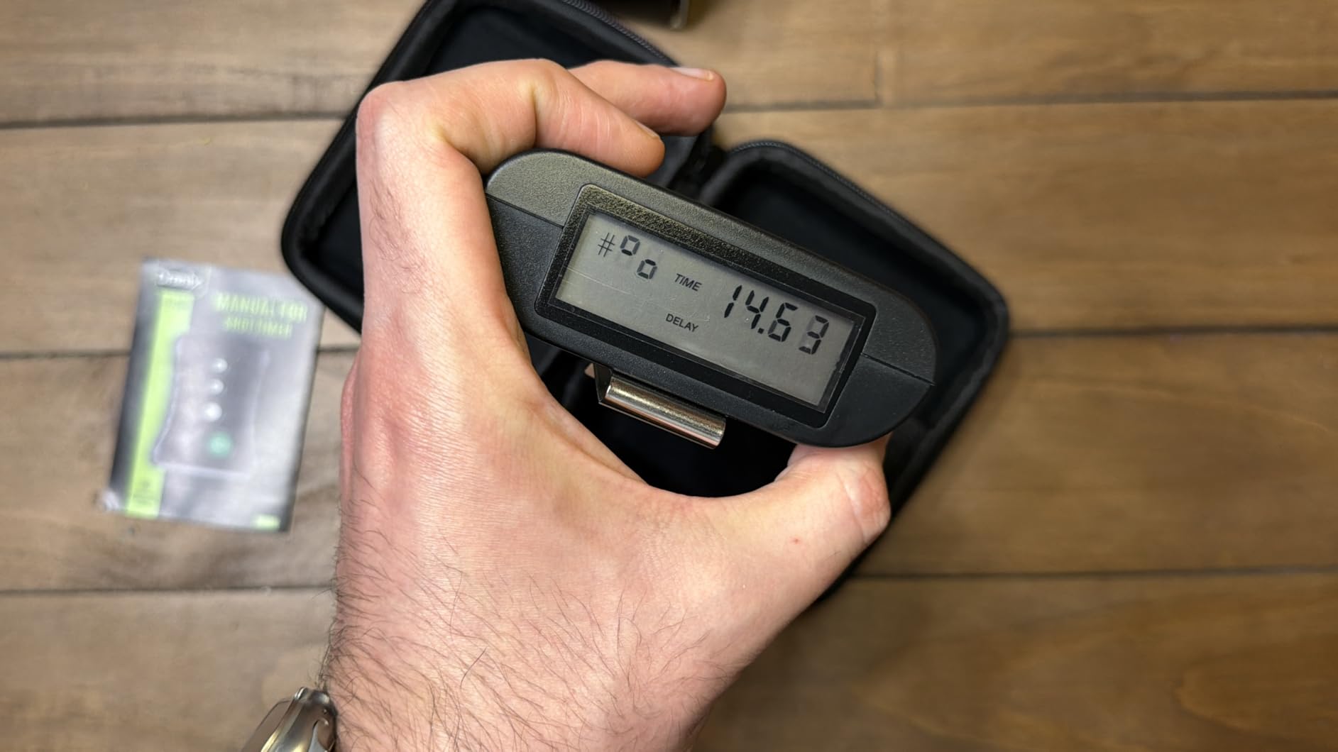 Professional Shot Timer for Shooting Competition, 0.01s Precision Tactical Training Shot Timers with Loud Buzzer, Enhanced Detection & Long Battery Life & 4 Modes (Green) customer photo 2