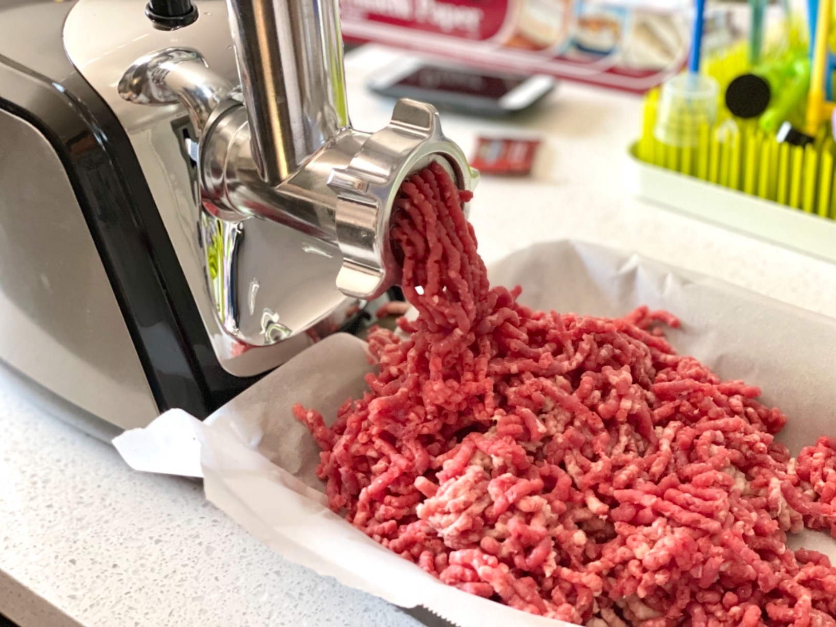 AAOBOSI 3-IN-1 Electric Meat Grinder, 3000W Max Sausage & Kibbe Maker | Non-Clogging with Auto-Reverse customer photo 2