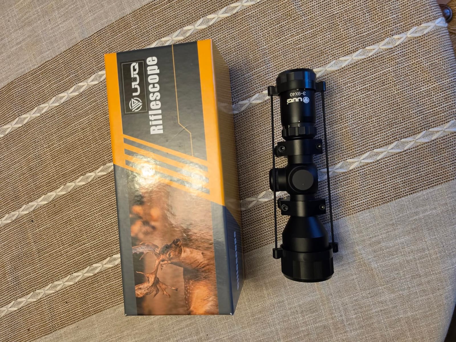 UUQ 3-9x40 Compact Rifle Scope - Crosshair Reticle, Extended Eye Relief, Lightweight Aluminum Scope for Hunting, Clear Lens & Quick Focus | Free Mount Included Fits 20mm Picatinny/Weaver Rail customer photo 2