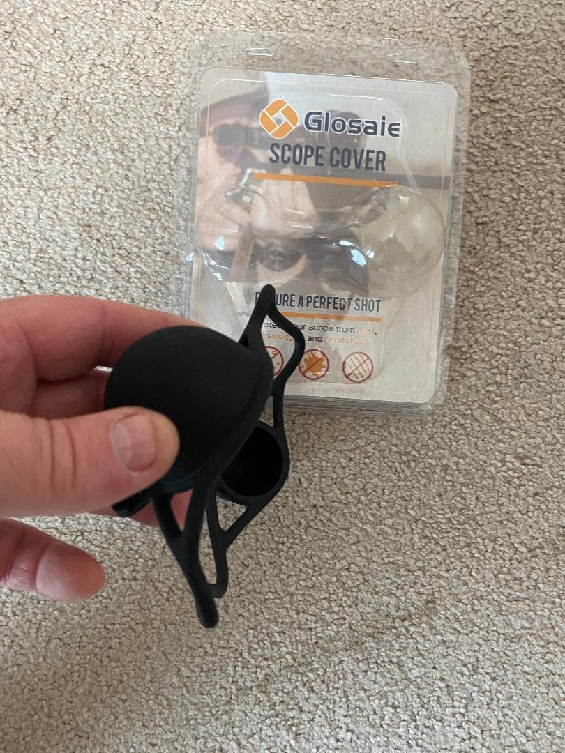 Rifle Scope Cover, Scope Caps for Objectives up to 62mm, Black customer photo 2