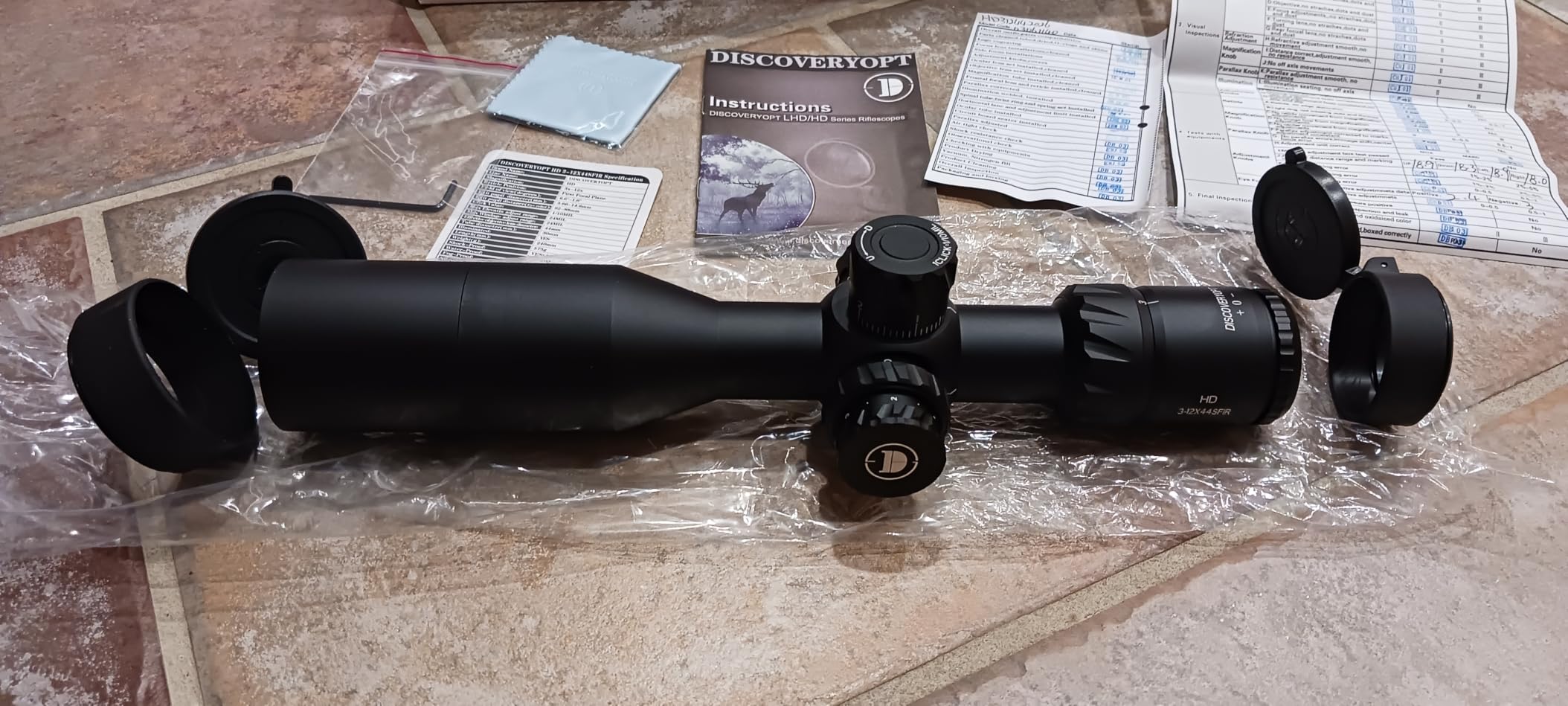 DISCOVERYOPT HD 3-12x44 FFP Rifle Scope, First Focal Plane MPVO with Red Illuminated Reticle, Side Parallax, Locking Turrets, 30mm Tube for Hunting, Waterproof, Fogproof, Shockproof customer photo 1