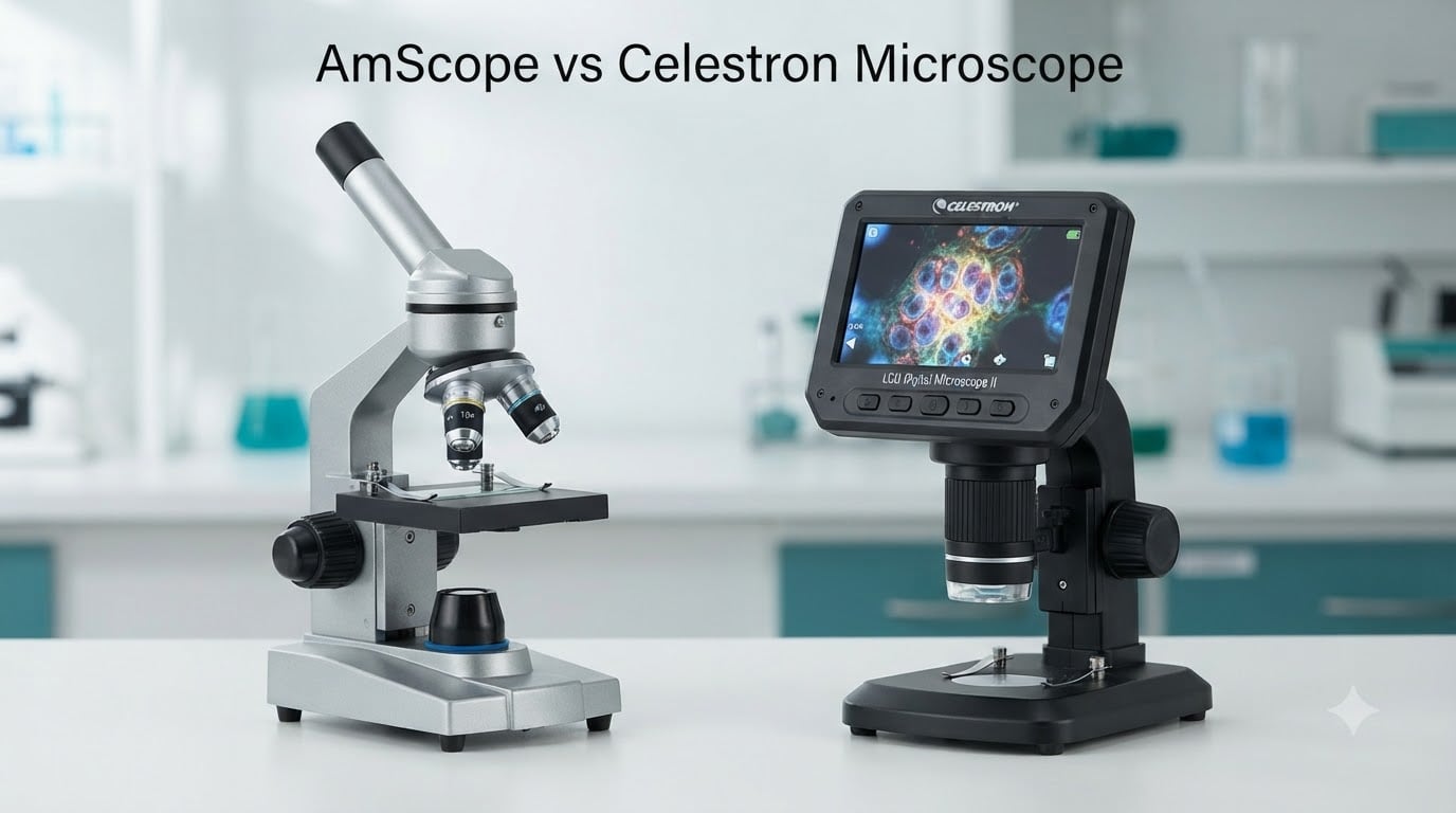 AmScope vs Celestron Microscope