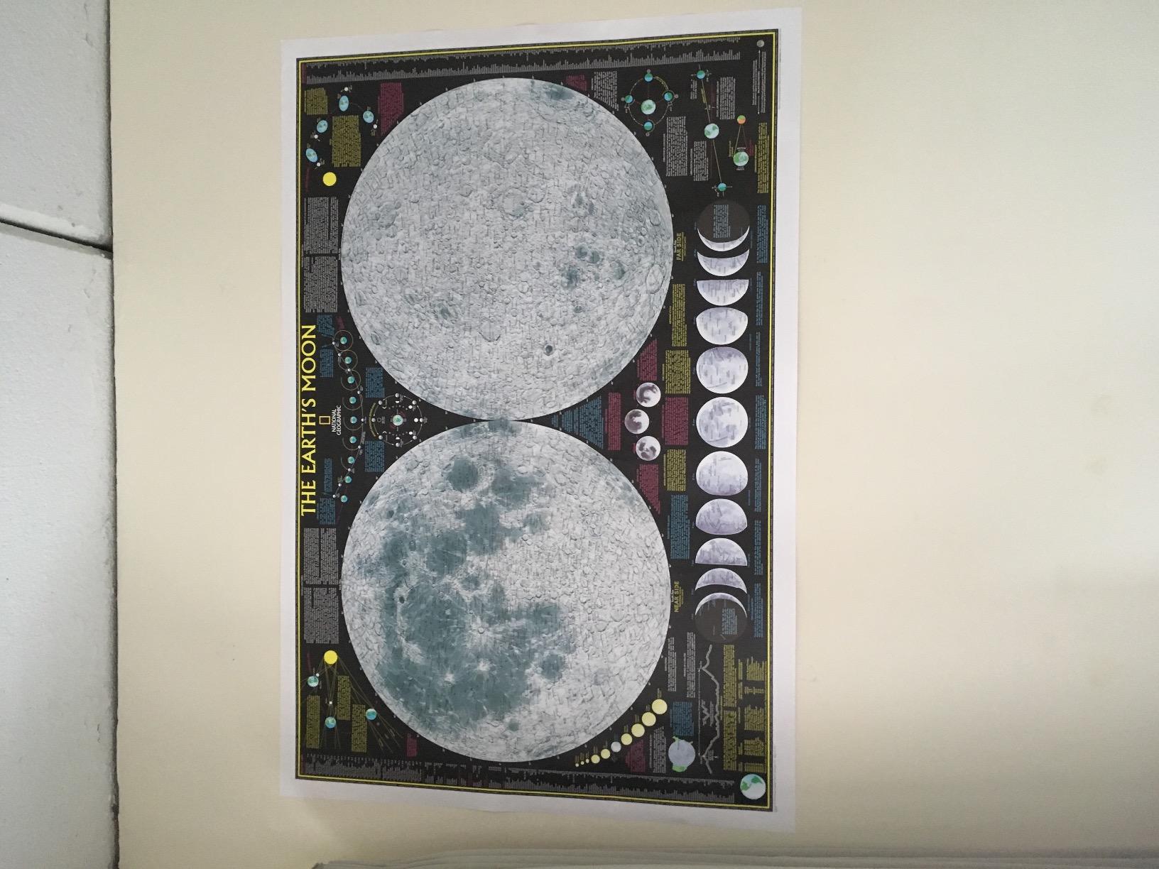 National Geographic Moon Wall Map - Laminated (42.5 x 28.5 in) customer photo 2