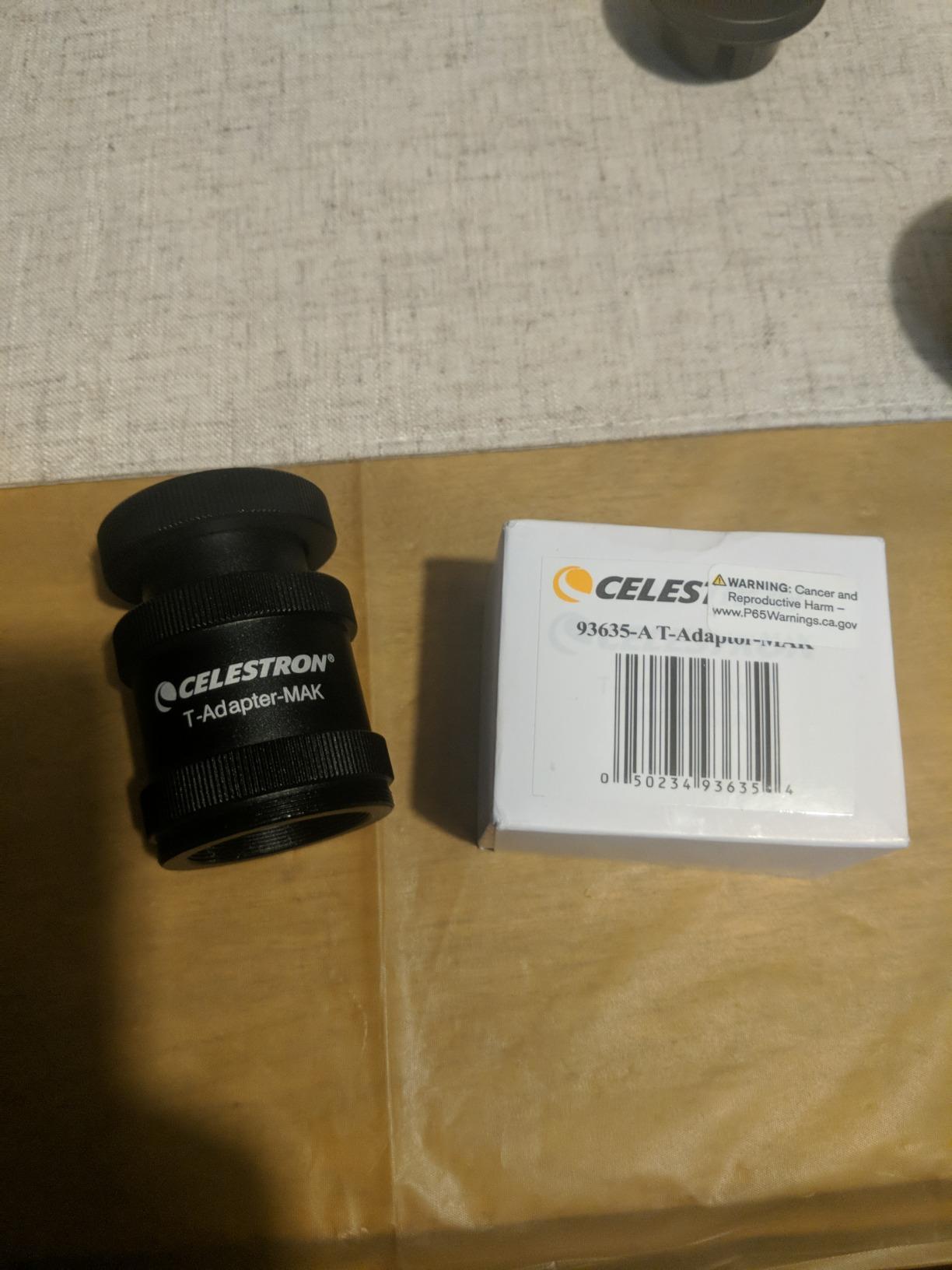Celestron T-Adapter for Astroimaging - Compatible with NexStar 4SE & C90 | Prime Focus Imaging, DSLR & Mirrorless Compatible, Secure Threaded Connection customer photo 2