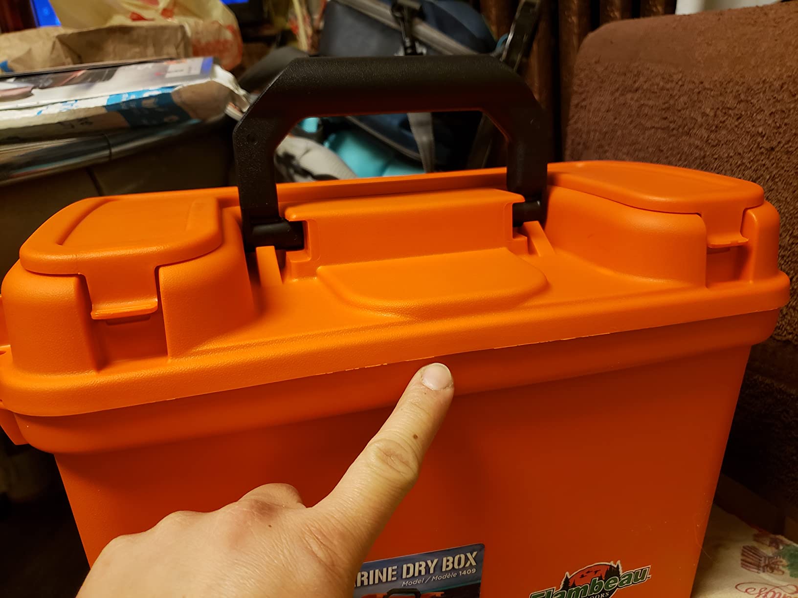 Flambeau Outdoors Marine Dry Box 14in, O-Ring Seal, Lift-Out Tray, Orange customer photo 1