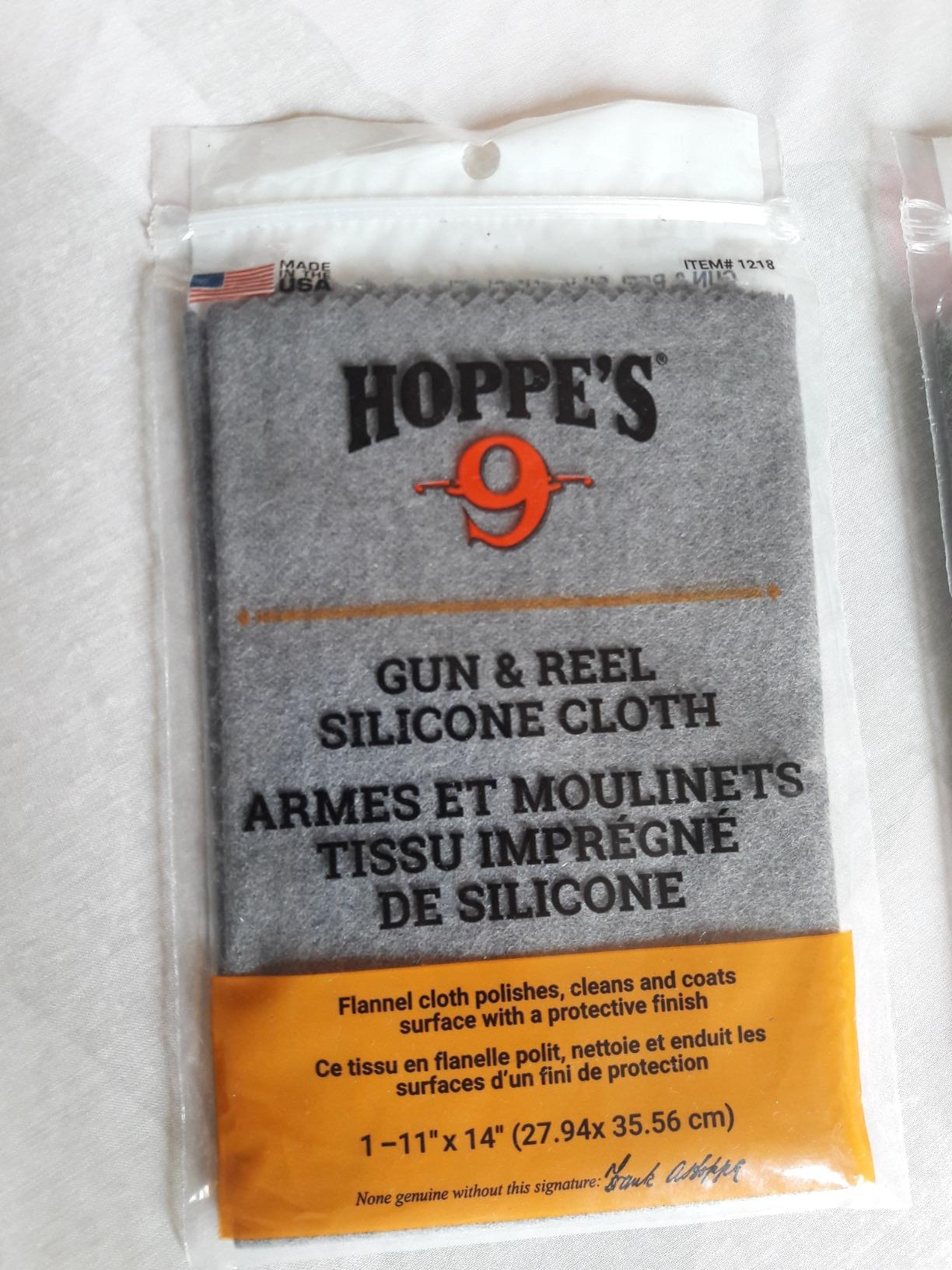 Hoppe's No. 9 Silicone Gun and Reel Cloth, 11 x 14 Inch Size | Pre-treated with silicone lubricant, removes fingerprints and corrosive oils, protects against acids and moisture customer photo 1