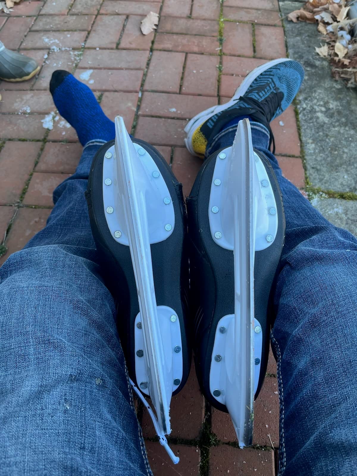 American Athletic Ice Force Hockey Skates for Men - Lightweight Ice Skates with Reinforced Ankle Support, Moisture-Resistant Lining, Stainless Steel Blade - Recreational Indoor & Outdoor Use customer photo 2