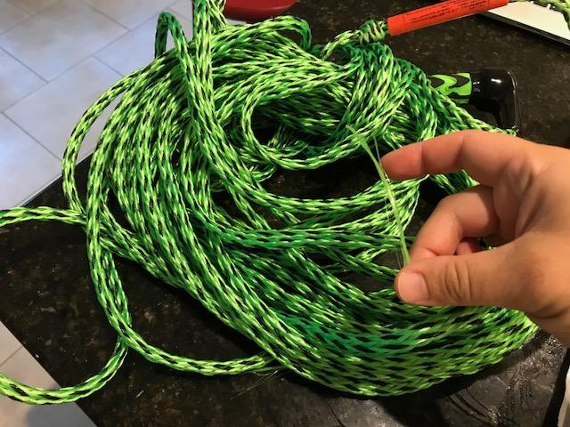 Airhead Water Ski Rope with EVA Handle, 1 Section for Tubing, Water Skis and Wakesurf Boards,Green and Black customer photo 2