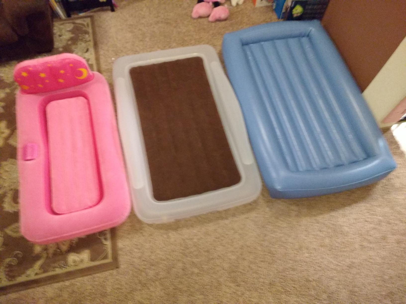 The Shrunks Inflatable Toddler Travel Bed with Safety Bumpers | Portable Toddler Bed for Kids | Toddler Air Mattress | Air Mattress with Bed Rails customer photo 1