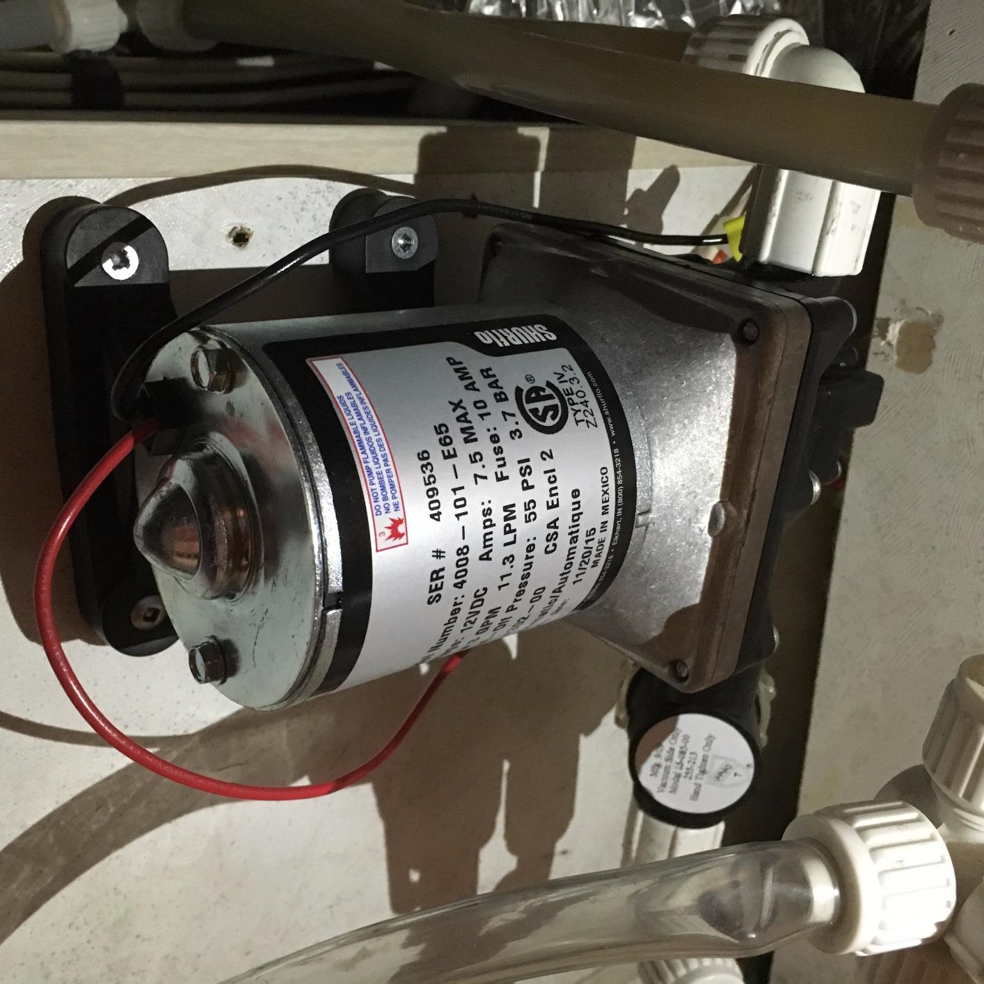 PENTAIR SHURFLO Revolution 4008-101-E65 RV Fresh Water Pump 12V 3.0 GPM 55 PSI Quiet Automatic Demand Diaphragm By-Pass Pump customer photo 1