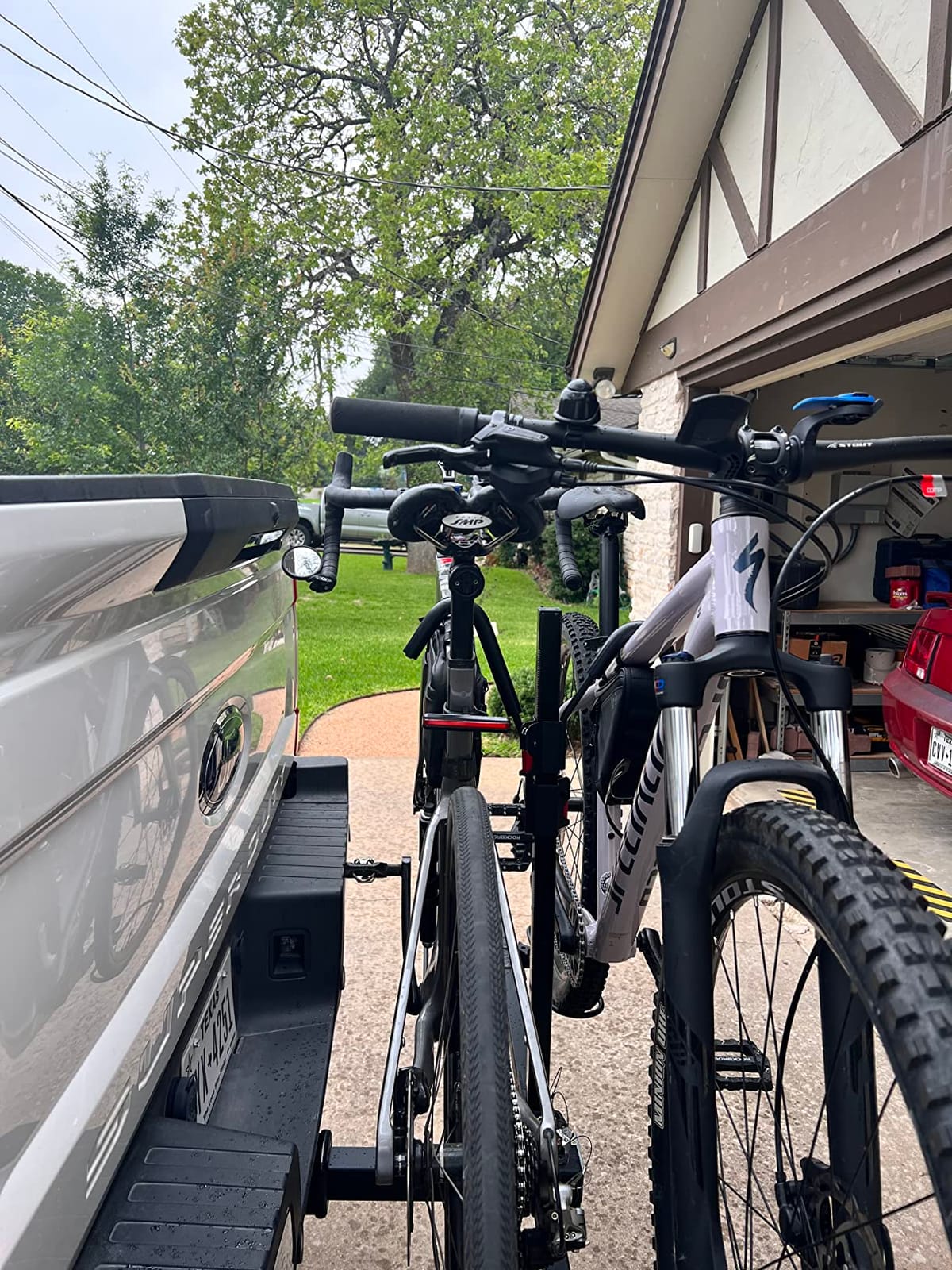 Swagman Traveller XC2 RV Bike Rack – RV Approved Platform Carrier for 2 Bikes, 35lbs per Bike, Ratcheting Hook System, Foldable Design, Adjustable Wheel Trays, 2