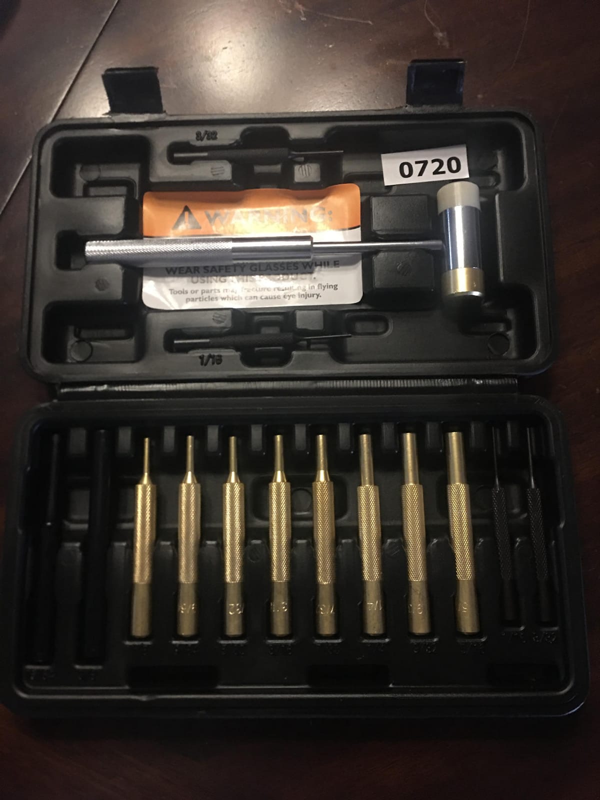 Wheeler Hammer and Punch Set with Punches, Brass/Polymer Hammer, Storage Case for Gunsmithing, Firearm Maintenance, Black customer photo 1