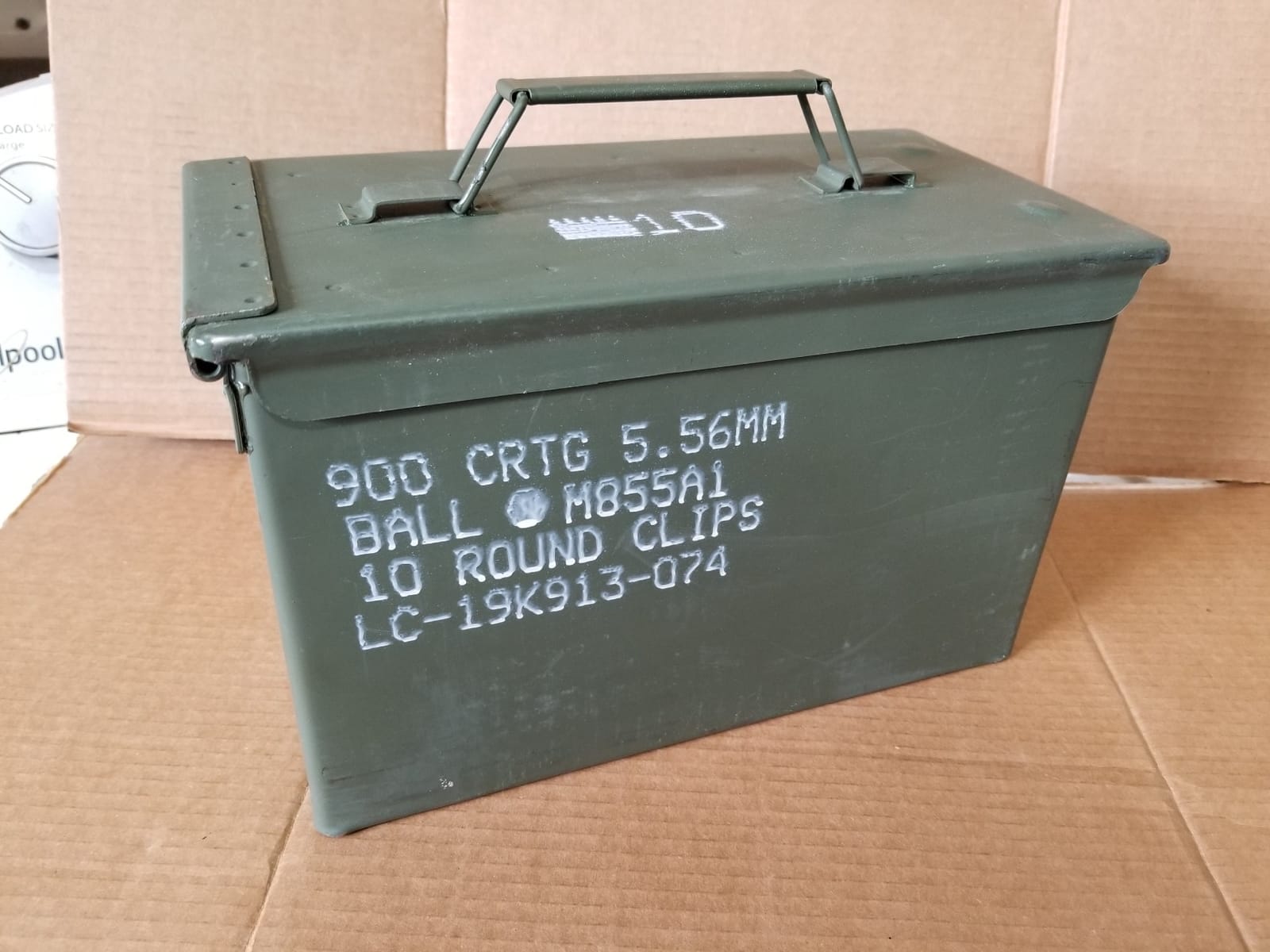 U.S. G.I. M2A1 50 Cal Ammo Can Organizer (OD Green) - Watertight Seal Metal Storage Box w/ Hinged Lid & Secure Latch customer photo 1