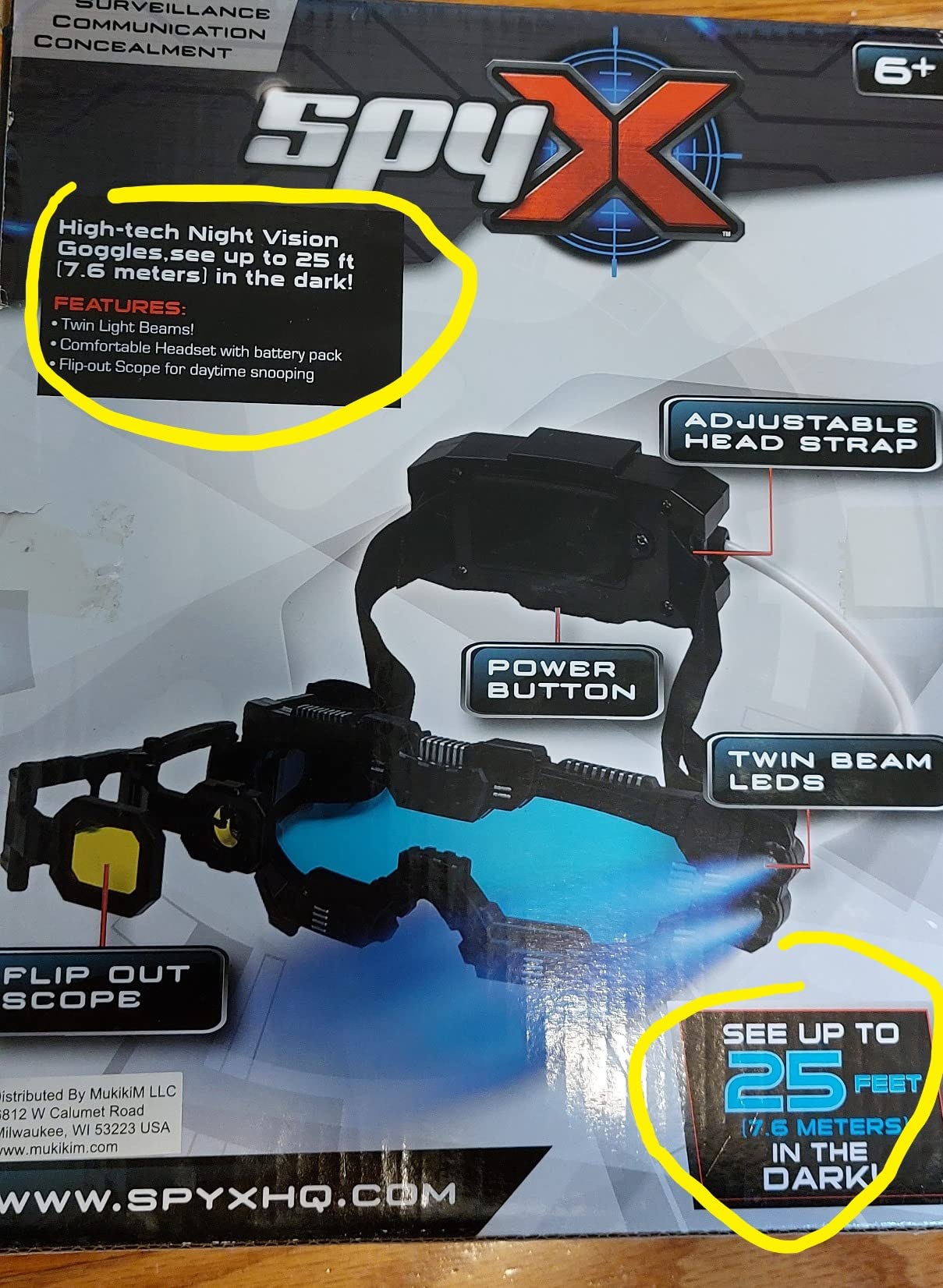 SpyX / Night Mission Goggles - Spy Kids Goggles Toy + LED Light Beams + Flip Out Scope. Adjustable Spy Lens/Glasses/Eyewear Toy Gadget for Junior Secret Agent Role Play in The Dark customer photo 2