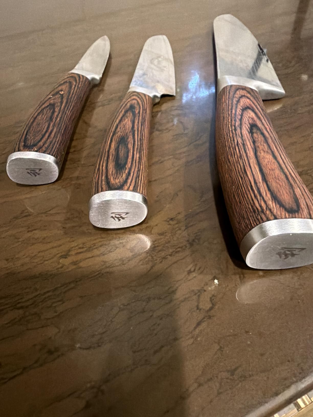 Wakoli EDIB 3-Piece Damascus Kitchen Knife Set, Elegant Wooden Gift Box customer photo 1