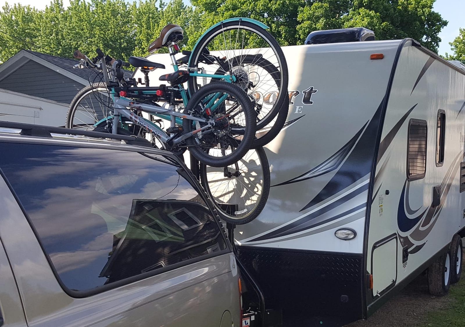Stromberg Carlson CC-275 Trailer Tongue Cargo Bike Bunk - Adjustable Trailer Tongue Rack for RVs, Supports Up to 100 lbs, Fits RV Approved 2