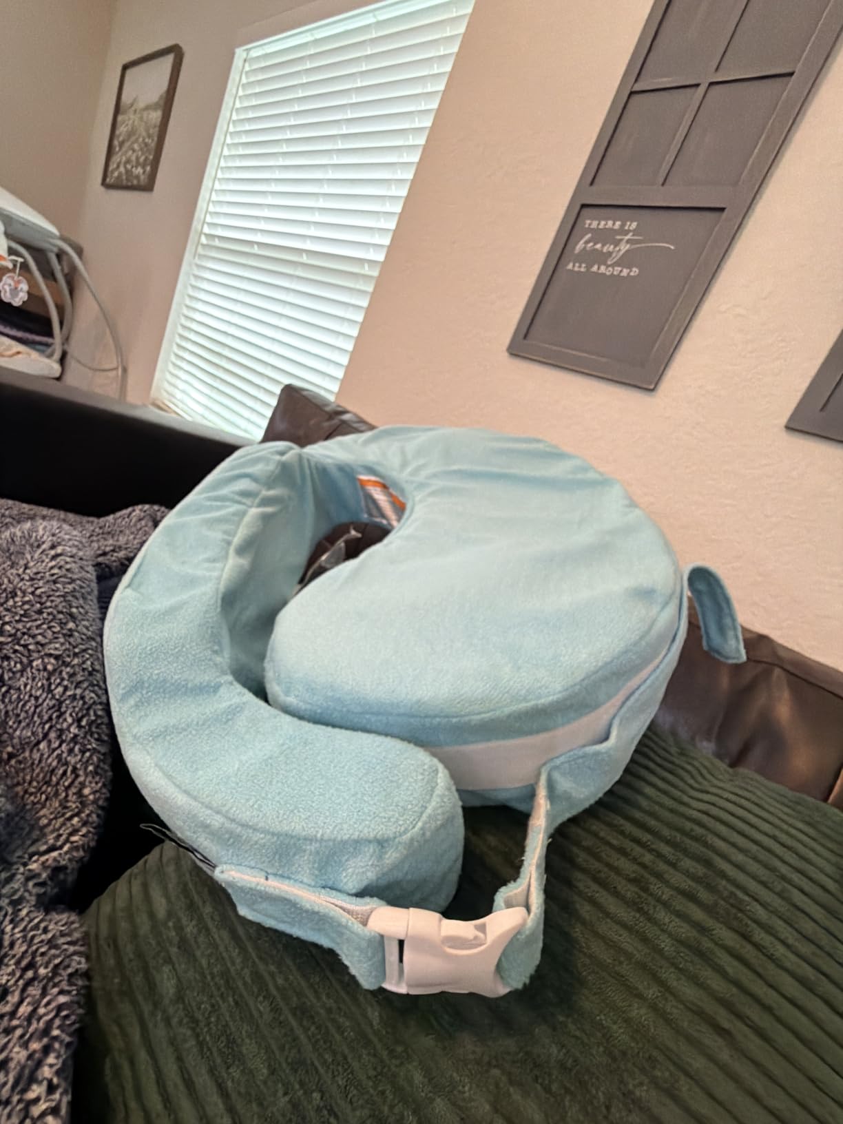 My Brest Friend Nursing Pillow - Deluxe - Enhanced Comfort w/ Slipcover - Ergonomic Breastfeeding Pillow For Ultimate Support For Mom & Baby - Adjustable Pillow W/ Handy Side Pocket, Evening Grey customer photo 2