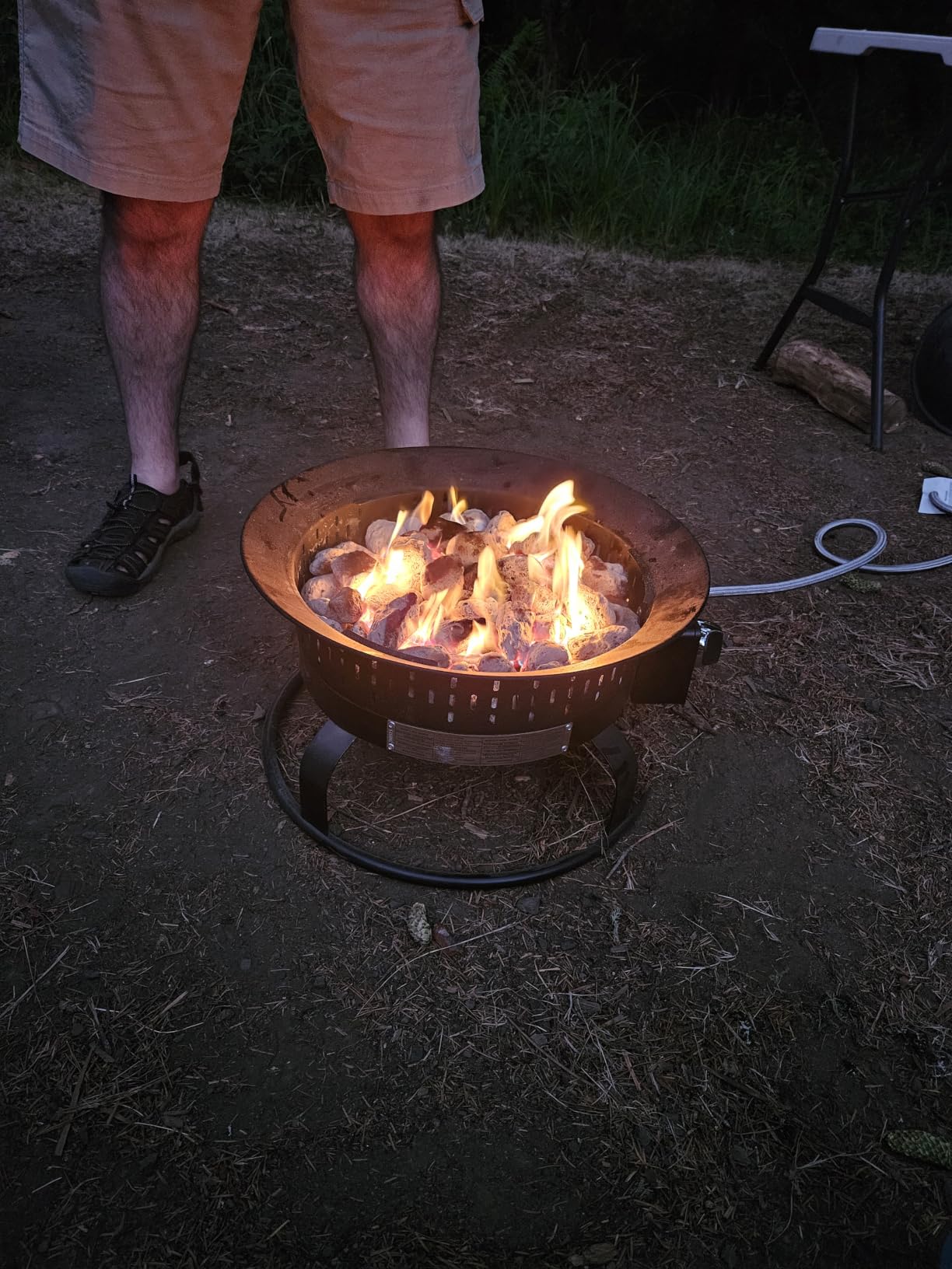 GasBRUH Outdoor Portable Propane Fire Pit, 19-Inch,60,000 BTU with Cover&Carry Kit,Camping Propane Fire Pits,Gas Firebowl,Portable Gas Fire Pit for Outside Patio,Backyard,Camping,RV,Deck,Tailgating customer photo 1