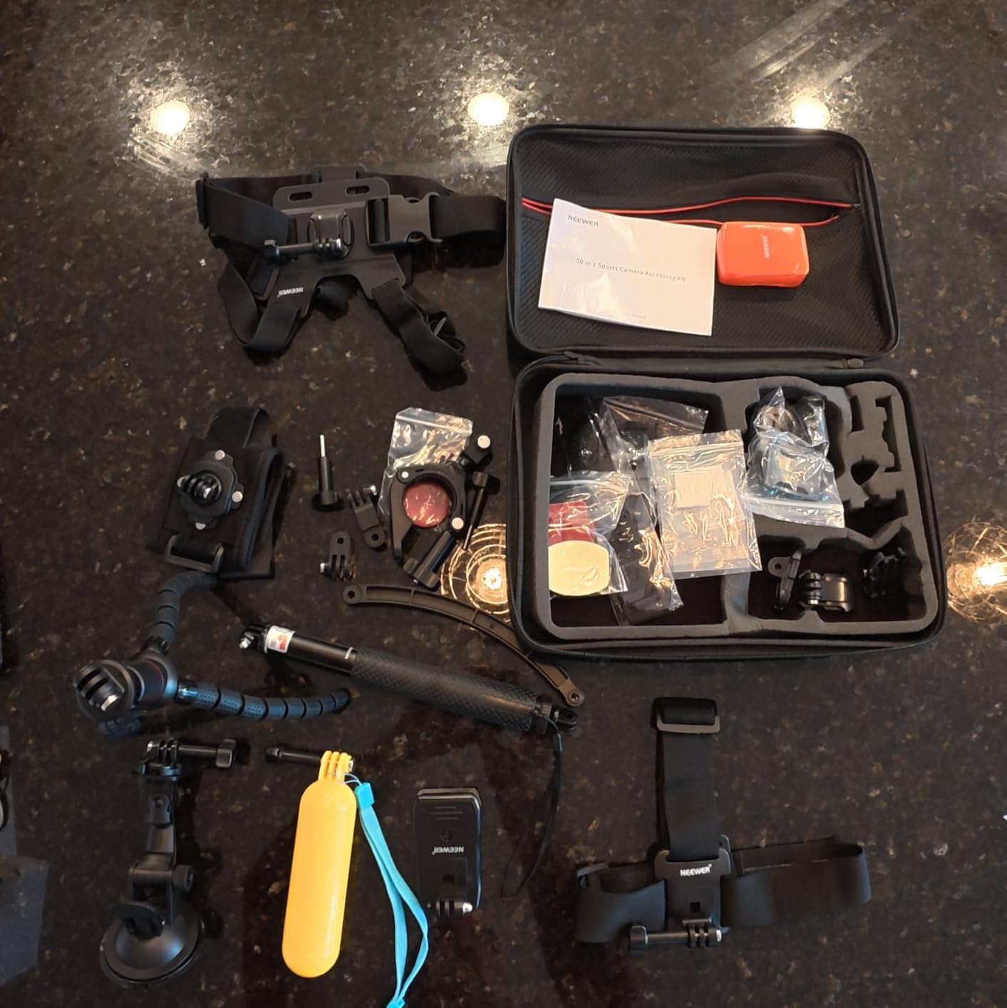 NEEWER 50 in 1 Action Camera Accessory Kit Compatible with GoPro DJI customer photo 1