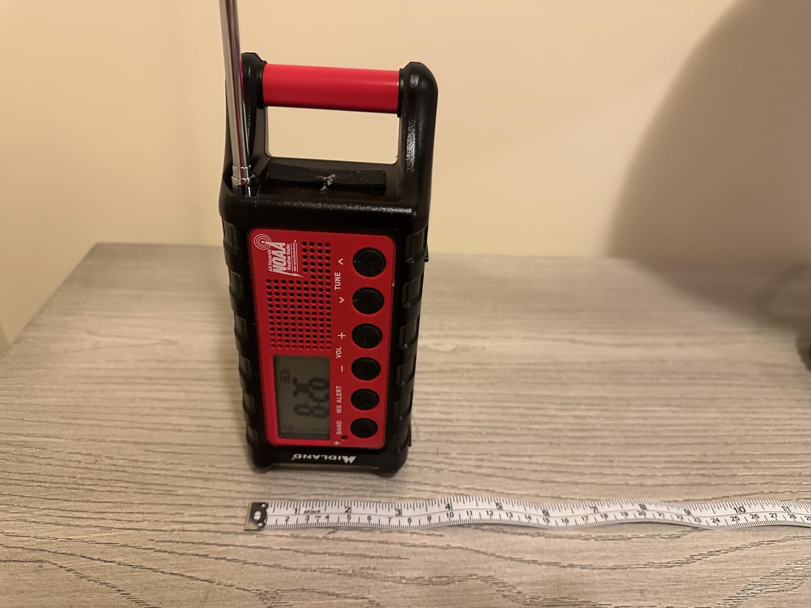 Midland - ER310, Emergency Crank Weather AM/FM Radio - Red/Black | Multiple Power Sources, SOS Emergency Flashlight, Ultrasonic Dog Whistle, & NOAA Weather Scan + Alert customer photo 1