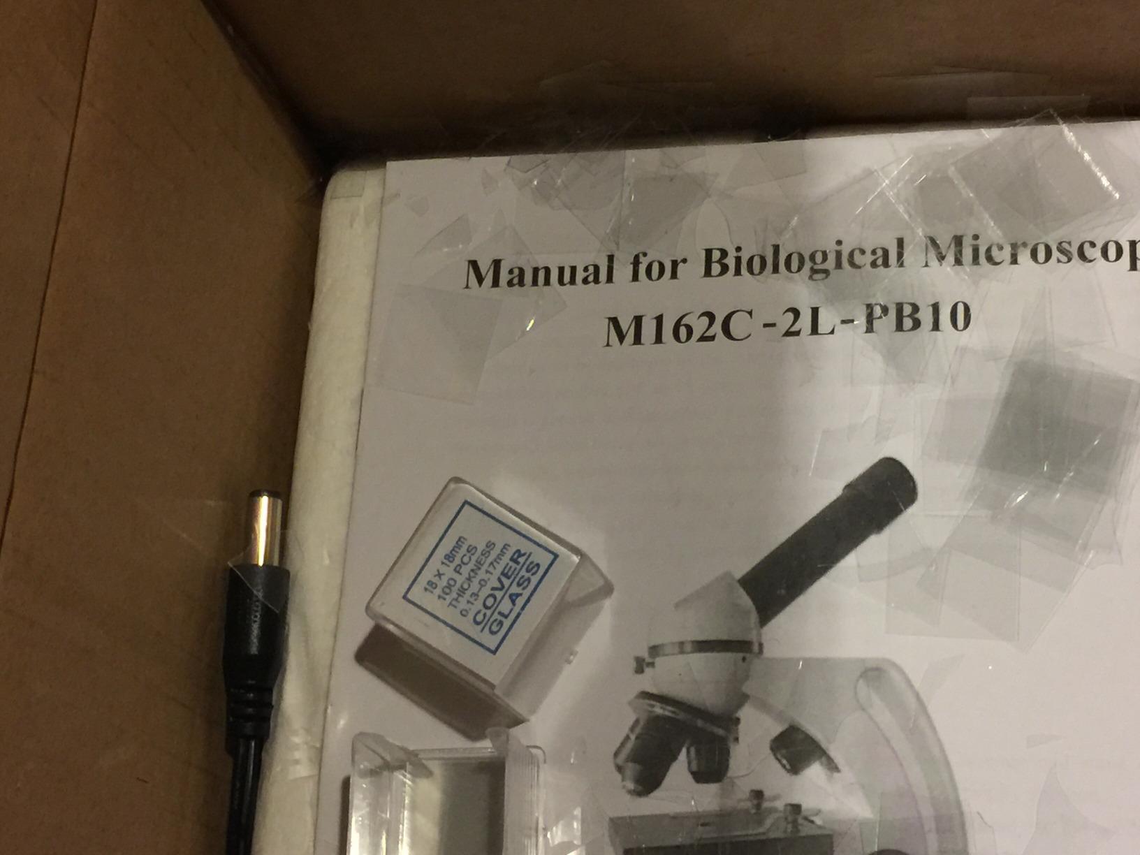 AmScope M162C-2L-PB10-WM-SP14-50P100S 1000X Microscope Kit | 40X-1000X Magnification Range customer photo 2