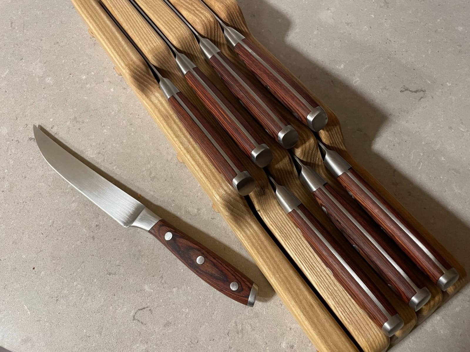 Messermeister Avanta Forged 5” Fine Edge Steak Knife Set - German X50 Stainless Steel - Rust Resistant & Easy to Maintain - Includes 4 Steak Knives customer photo 2
