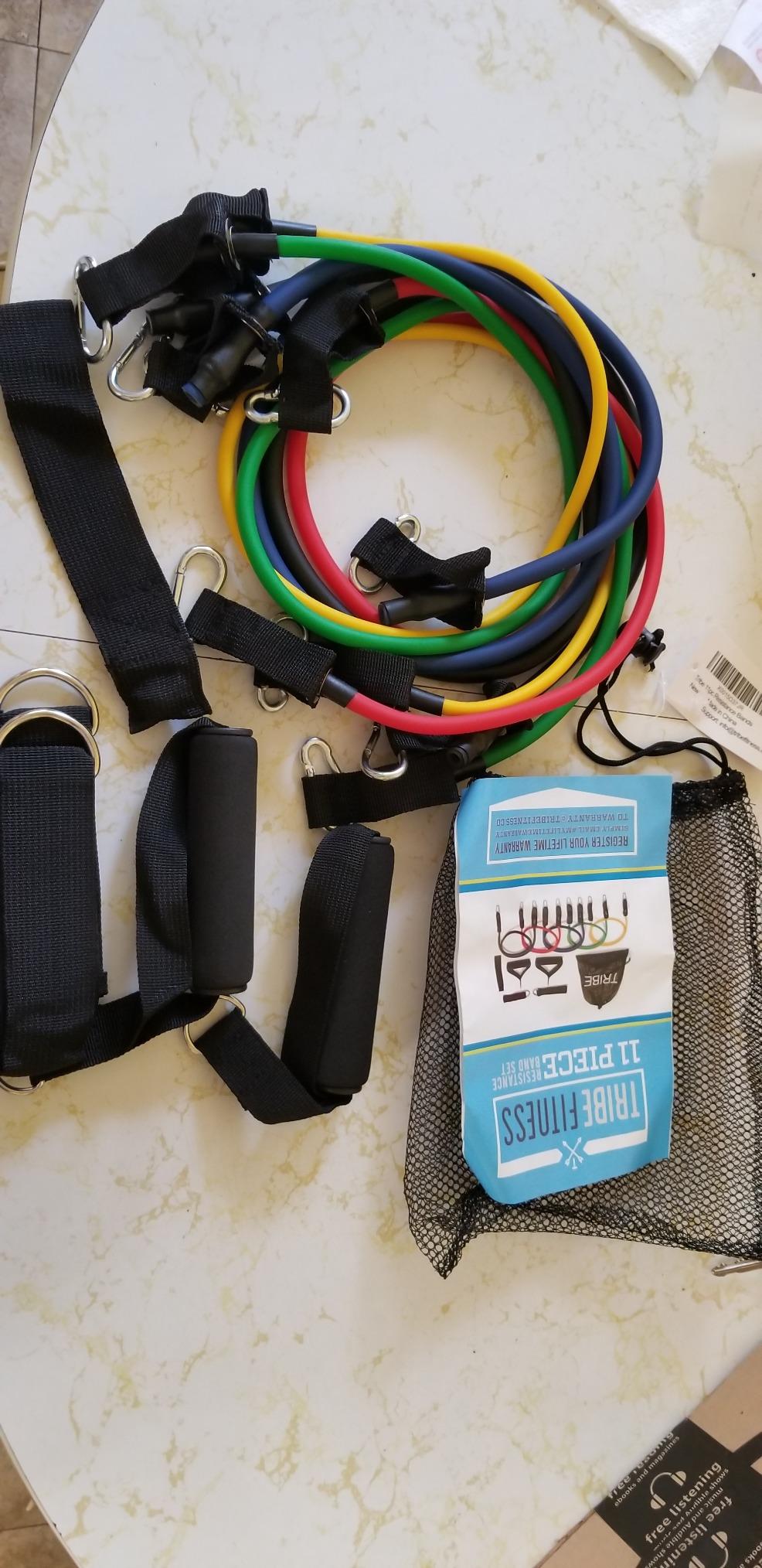 Resistance Bands Set for Men, Women, Exercise & Workout. Fitness Bands for Leg & Bicep Work. Workout Bands for Working Out. Stretch Bands for Physical Therapy. Strength Bands. Elastic Weight Training. customer photo 2