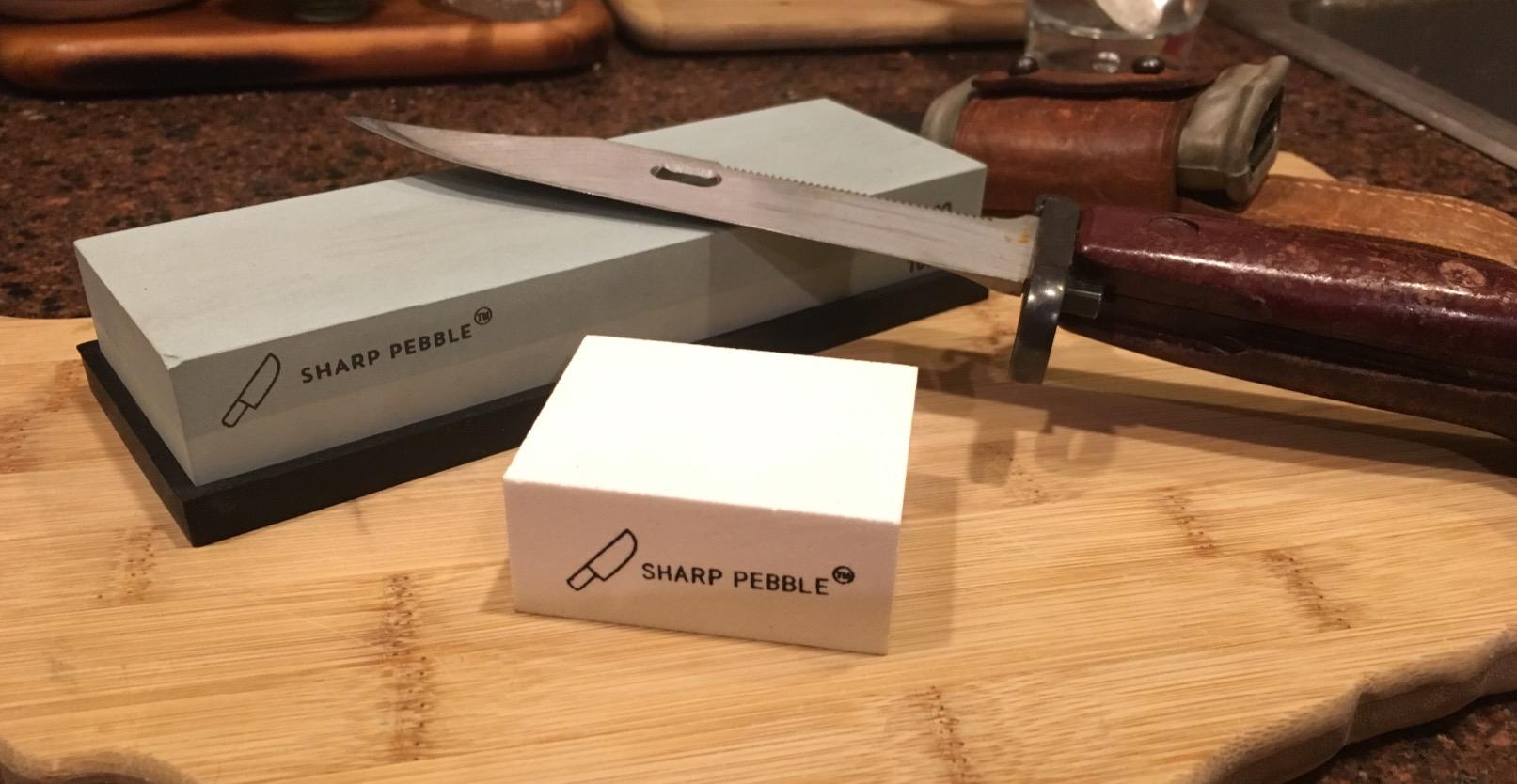 Sharp Pebble Whetstone Knife Sharpening Stone Kit - 2 Sided 400/1000 Grit customer photo 2