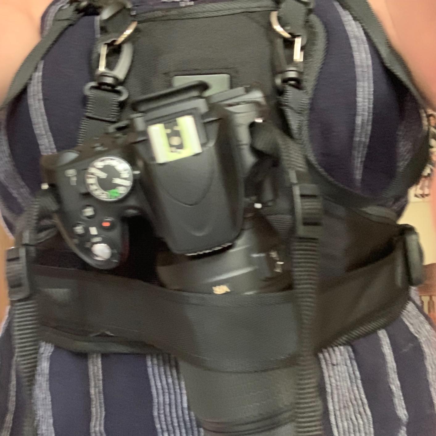 Nicama Multi Camera Carrying Chest Harness Vest System with Side Holster and Secure Straps for Canon Nikon Sony Panasonic Olympus DSLR Cameras customer photo 2