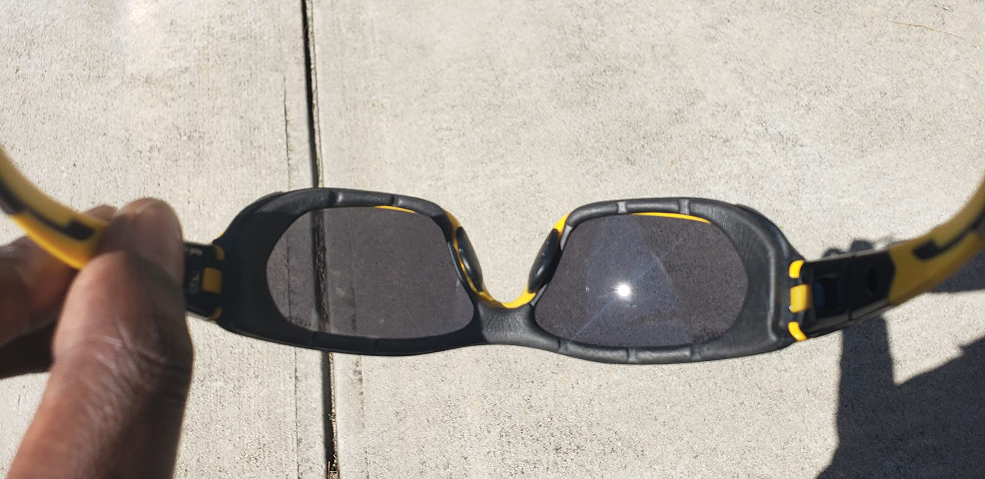 Sellstrom - 70001AZ Polycarbonate Sealed Safety Glasses/Protective Eyewear, Anti-Fog Coating, Detachable Soft Co-Molded Temples, U.S. Military Ballistic Rated, Yellow & Black with Smoke Tint, S70001 customer photo 1