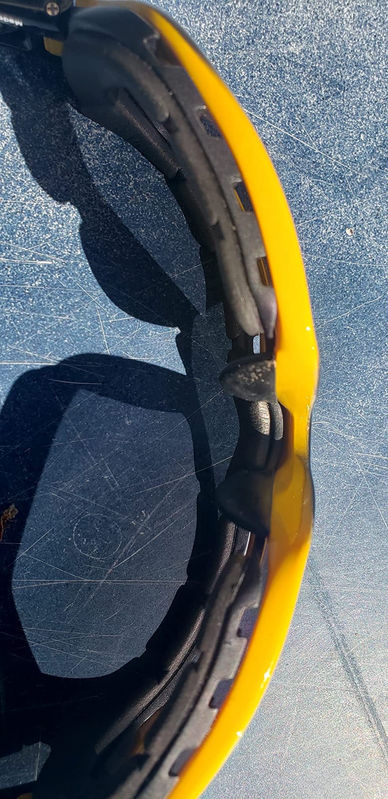 Sellstrom - 70001AZ Polycarbonate Sealed Safety Glasses/Protective Eyewear, Anti-Fog Coating, Detachable Soft Co-Molded Temples, U.S. Military Ballistic Rated, Yellow & Black with Smoke Tint, S70001 customer photo 2