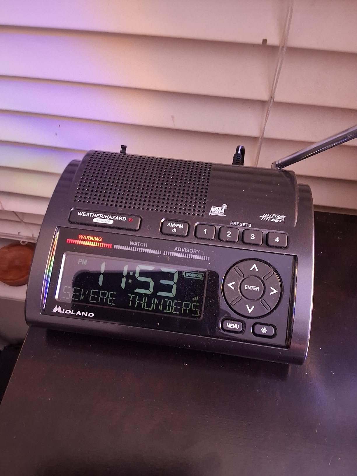 Midland WR400 Weather Radio Deluxe - NOAA Emergency Alert Scanner - Home Use with Battery Backup - Local County Programming Over 80 Emergency Voice Flashing Alerts - Alarm Clock AM/FM Radio customer photo 2