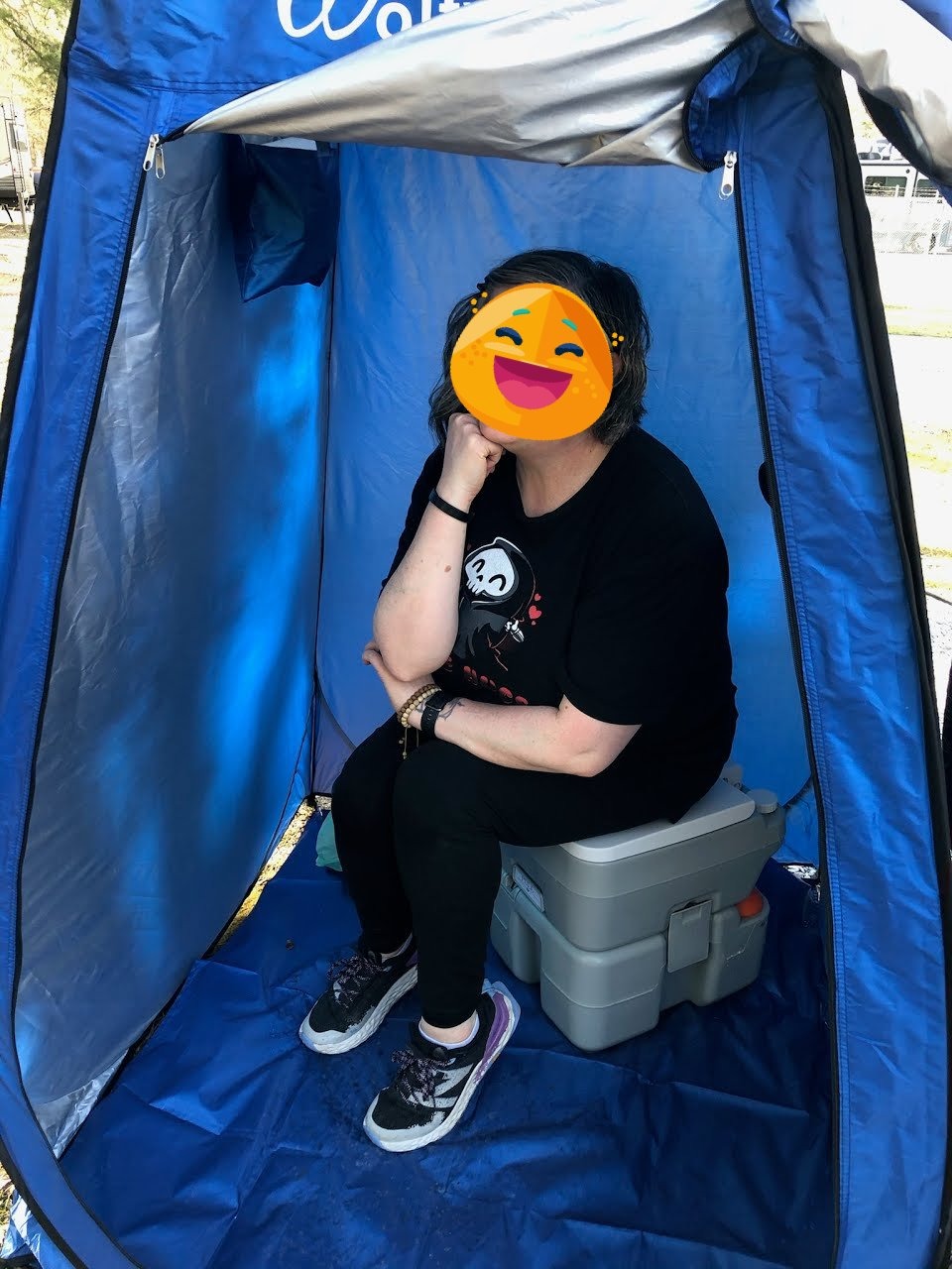 SereneLife Portable Toilet 5.3 Gal Camping Travel Outdoor Flush Toilet Seat customer photo 2