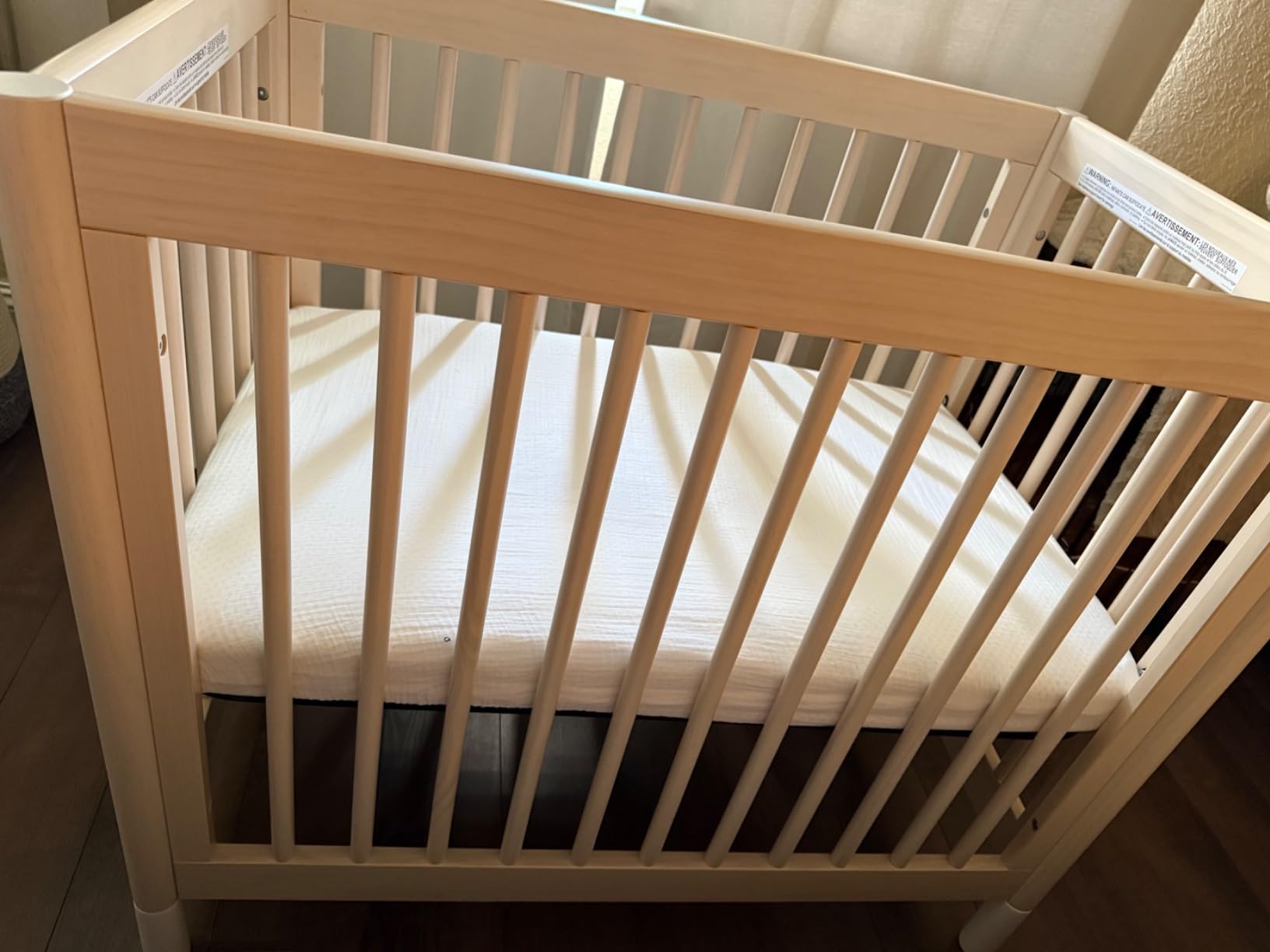 Babyletto Gelato 4-in-1 Mini Crib, Washed Natural and White customer photo 2