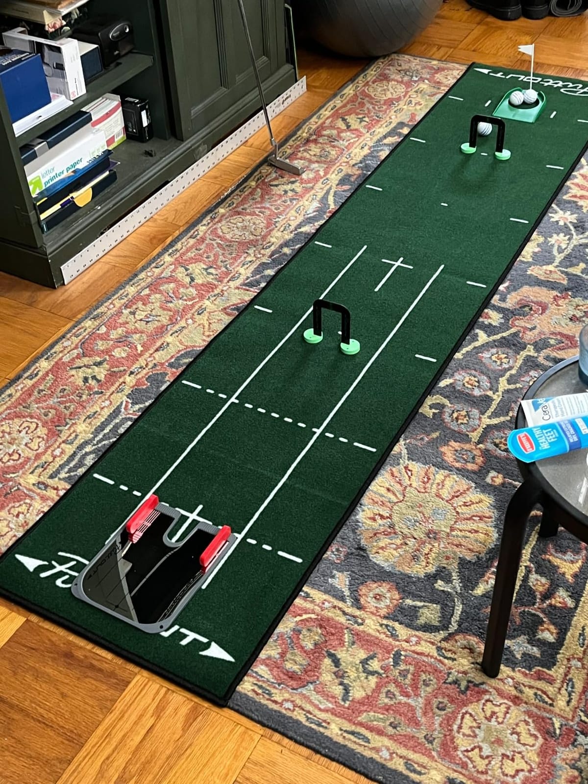 PuttOUT Medium Putting Mat - Perfect Your Golf Putting (7.9ft x 1.6ft)(Green) customer photo 2