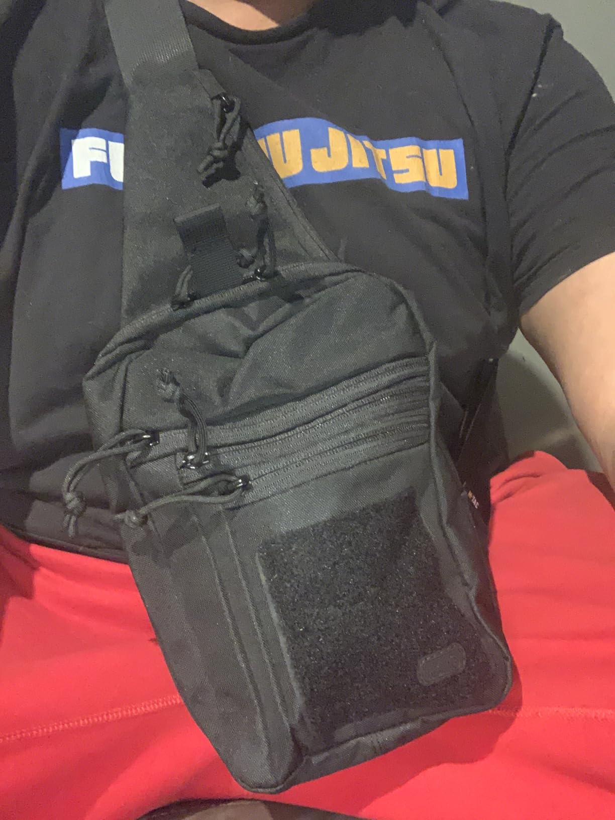 M-Tac CCW Sling Bag for Men & Women - EDC Shoulder Bag Tactical - Crossbody Concealed Carry Bag - Mens Chest Pack (Black Loop Panel) customer photo 2