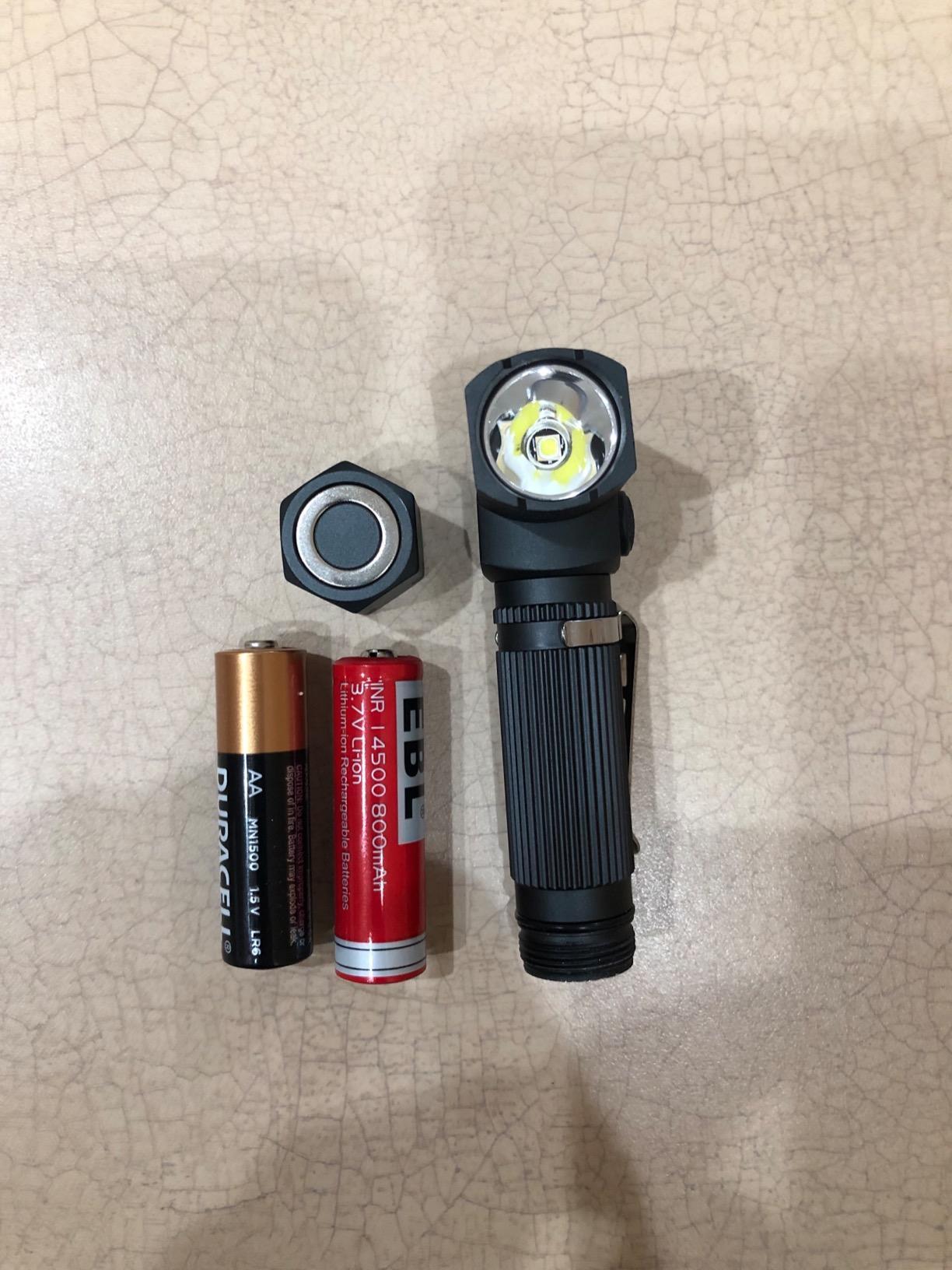 NICRON Flashlight, N7 600 Lumens Tactical Flashlight, 90 Degree Ip65 Waterproof Led Mini Flashlight 4 Modes- Best High Lumens are for Camping, Outdoor, Hiking （Not Including Batteries） Gift customer photo 1
